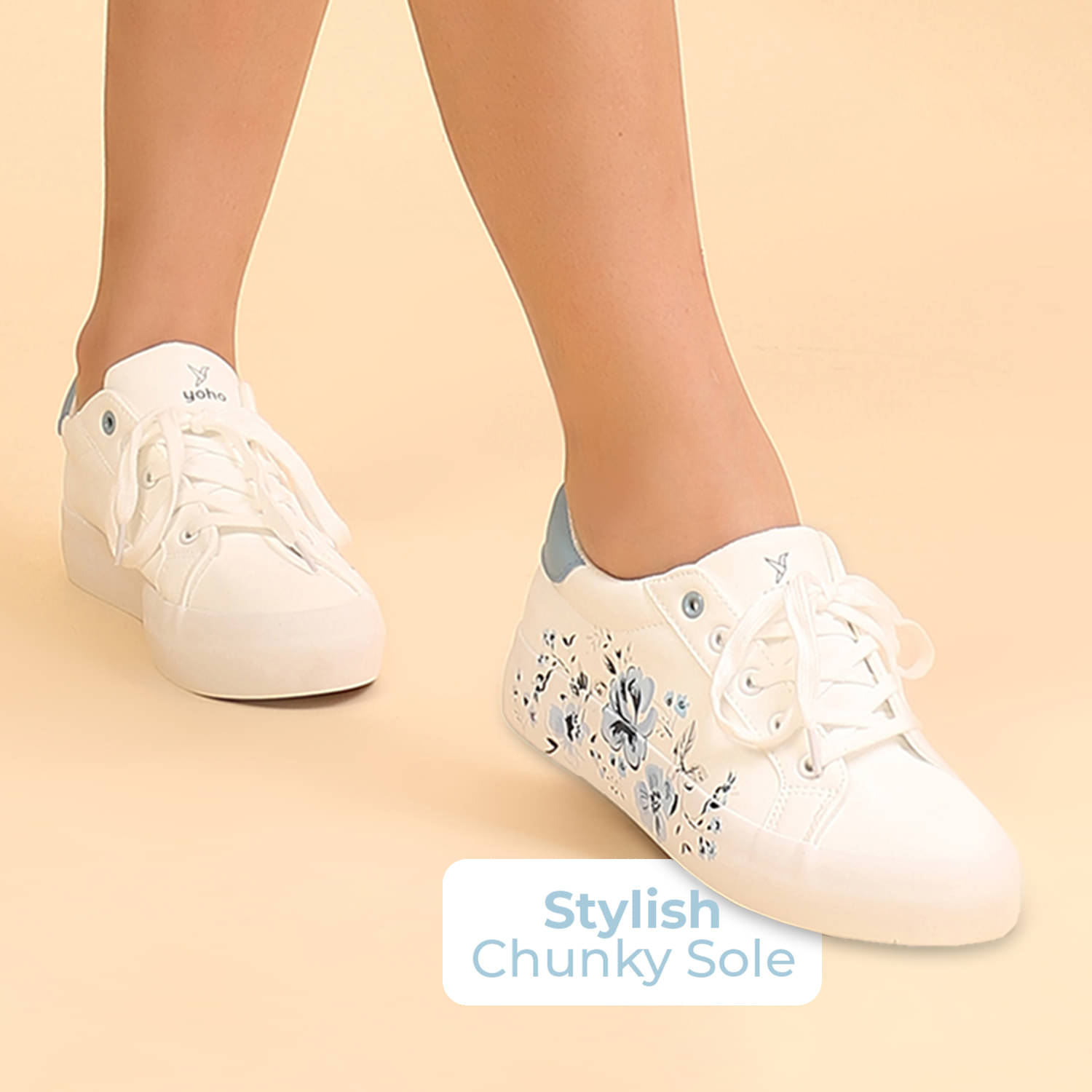     			Yoho Light Blue Women's Sneakers