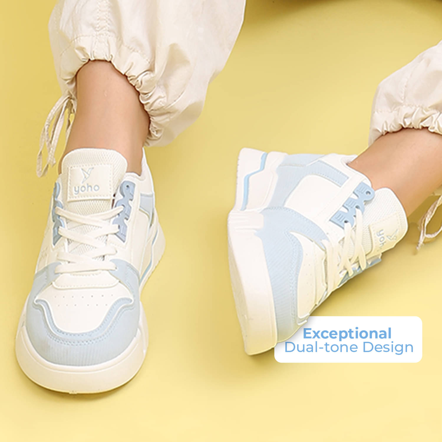     			Yoho Light Blue Women's Sneakers