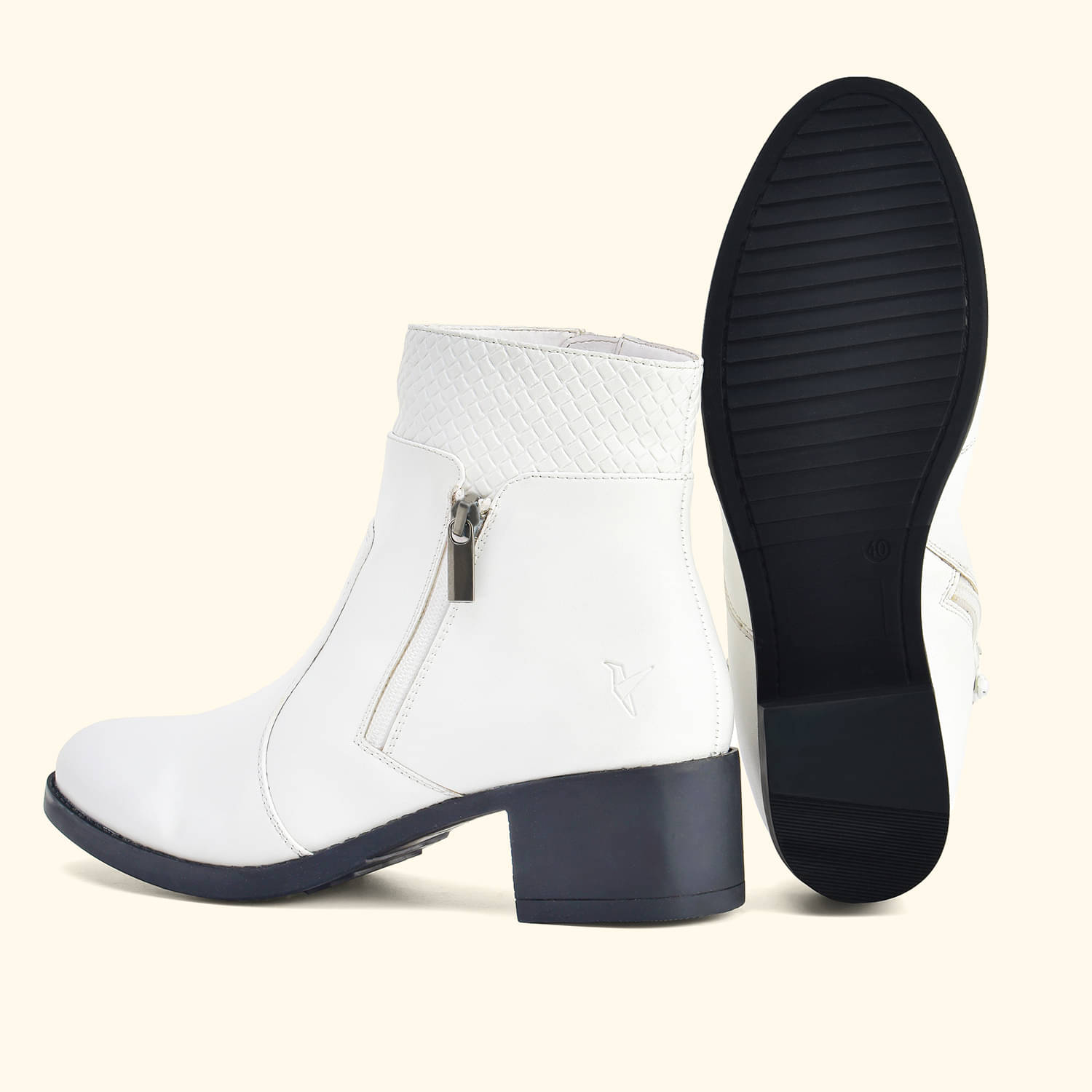 Yoho White Women's Ankle Length Boots Yoho White Women's Ankle Length Boots