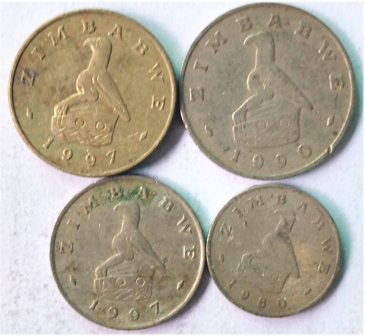     			ZIMBABWE 4 DIFF COINS SET