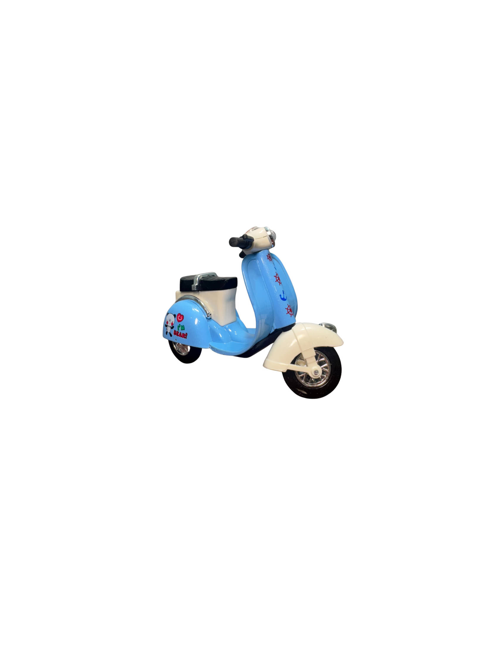     			1:24 Scale Die-Cast Vintage Scooter Toy – Sky Blue (11 cm)