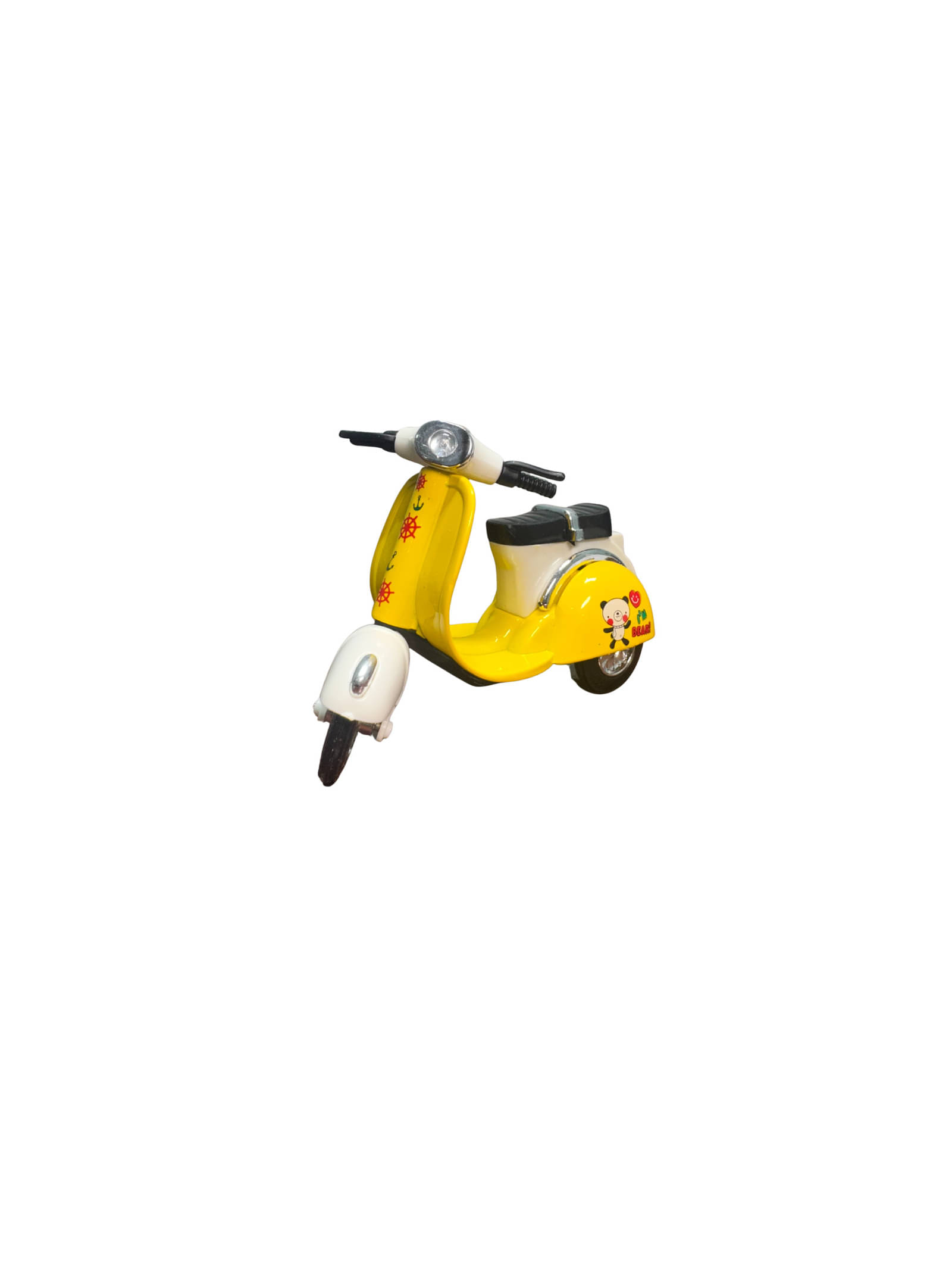     			1:24 Scale Die-Cast Vintage Scooter Toy – Yellow (11 cm)