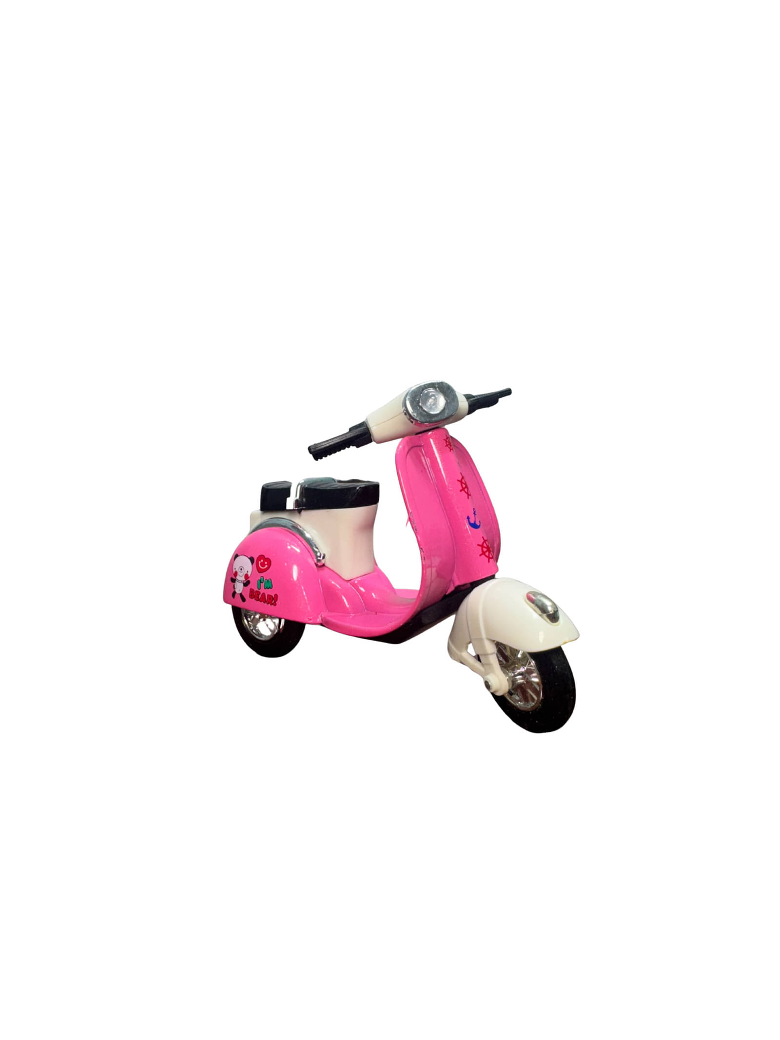     			1:24 Scale Die-Cast Vintage Scooter Toy – Pink (11 cm)