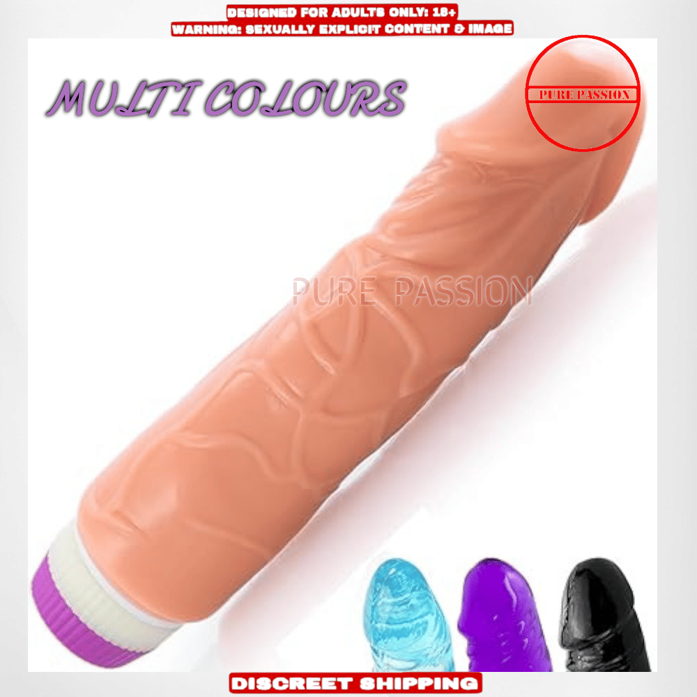     			9" Long & Soft Sexy Real Felling Skin Colored 7 Vibrating Modes Dildo For Sexy Women, Sex Toy For Women With Free Lube - By BLUEMOON