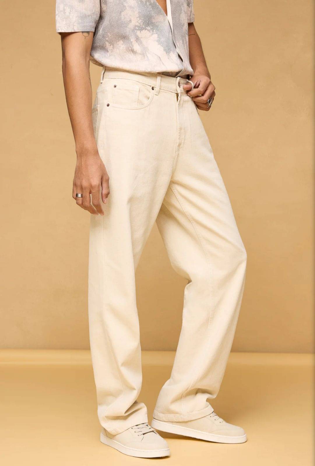 AD Fashion Washed Men's Jeans - CREAM ( Pack of 1 )     			AD Fashion Washed Men's Jeans - CREAM ( Pack of 1 )