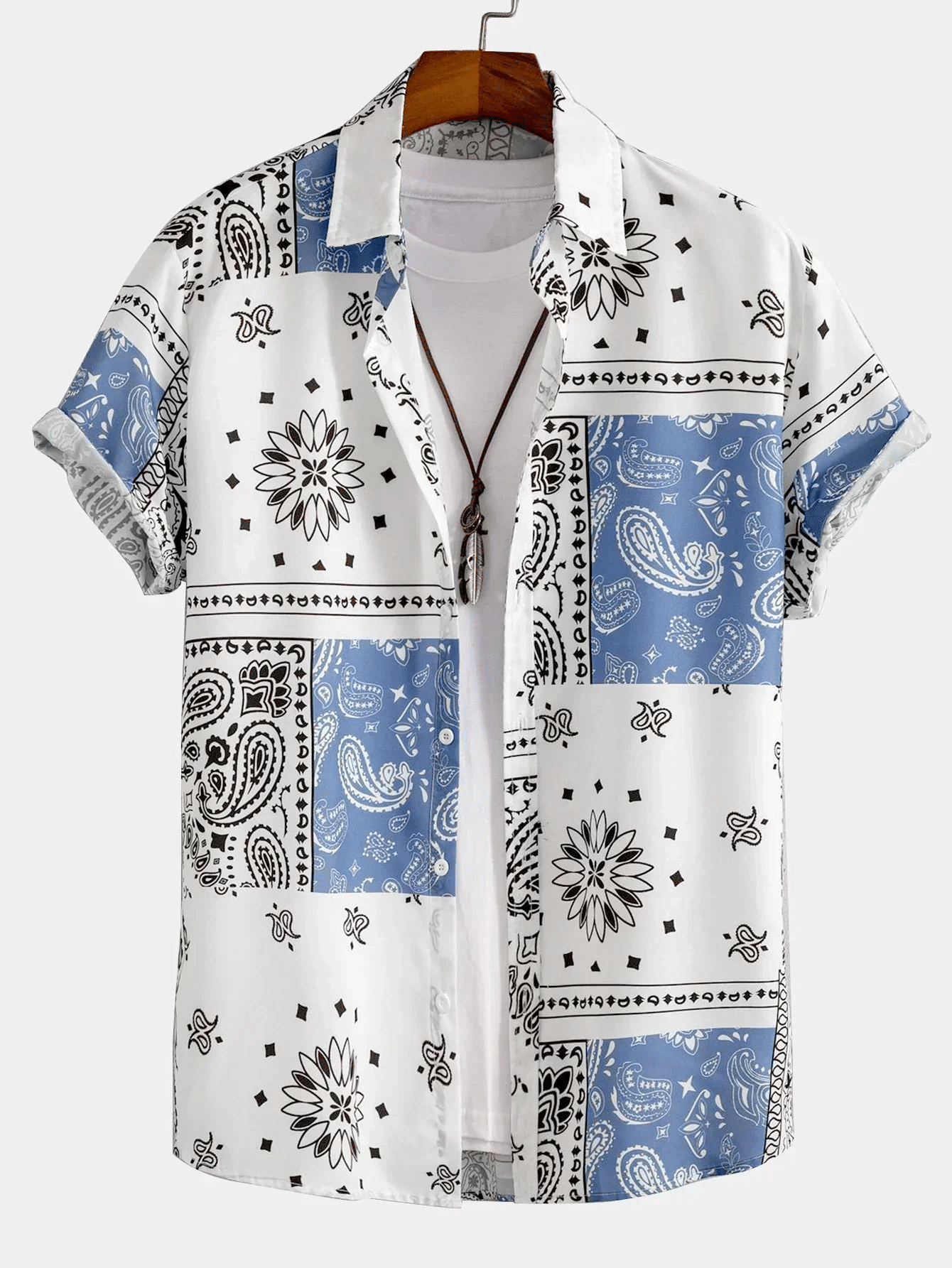     			AYARTH Rayon Regular Fit Printed Half Sleeves Men's Casual Shirt - White ( Pack of 1 )