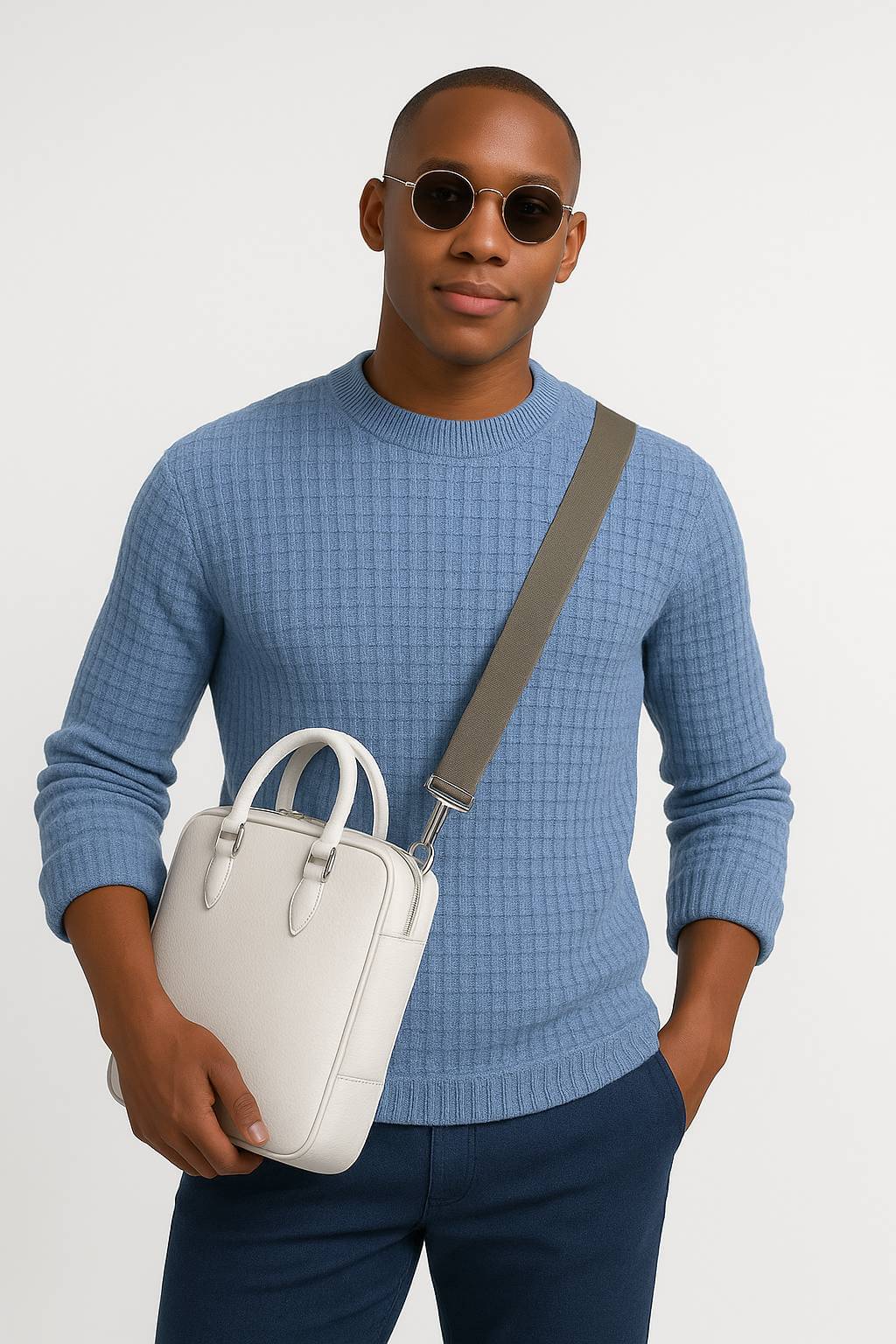 CAT BUNNY Woollen Round Neck Men's Full Sleeves Pullover Sweater - Blue ( Pack of 1 ) CAT BUNNY Woollen Round Neck Men's Full Sleeves Pullover Sweater - Blue ( Pack of 1 )