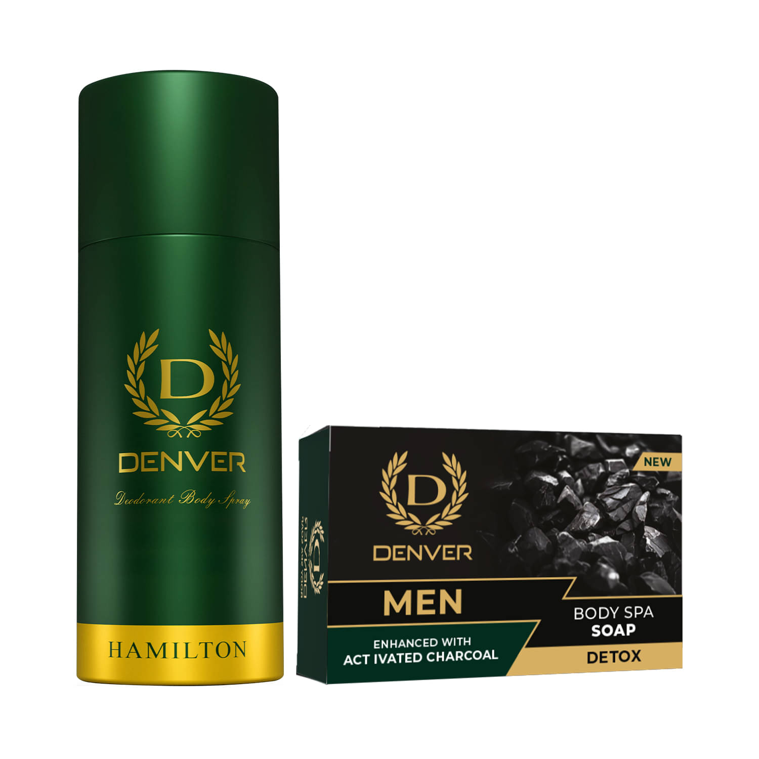     			Denver Hamilton 150 ml & Detox Soap 125 gm Deodorant Spray for Men 275 ml ( Pack of 2 )