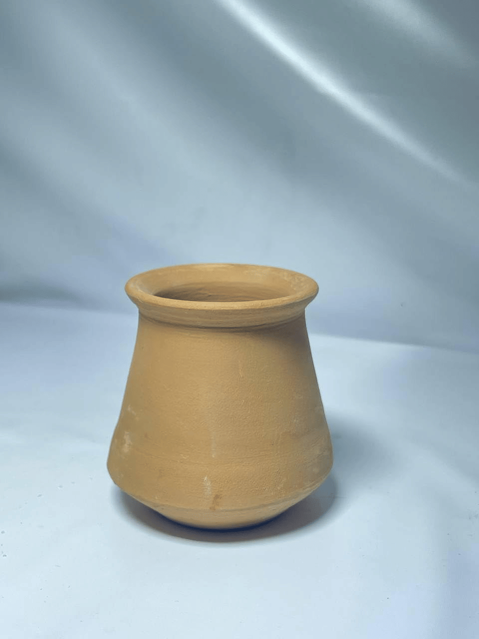     			Handcrafted Clay Planter Pot, Traditional Earthen Vase, Terracotta Brown