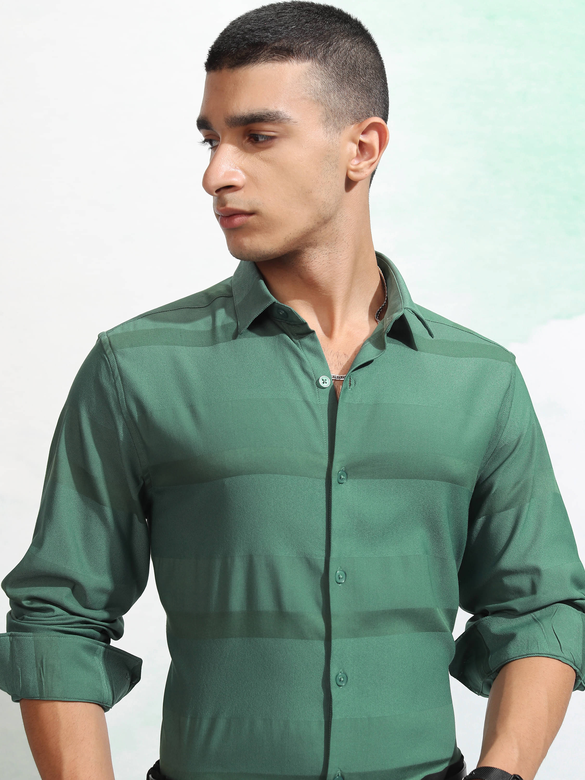 Highlander Poly Cotton Regular Fit Solids Full Sleeves Men's Casual Shirt - Green ( Pack of 1 ) Highlander Poly Cotton Regular Fit Solids Full Sleeves Men's Casual Shirt - Green ( Pack of 1 )