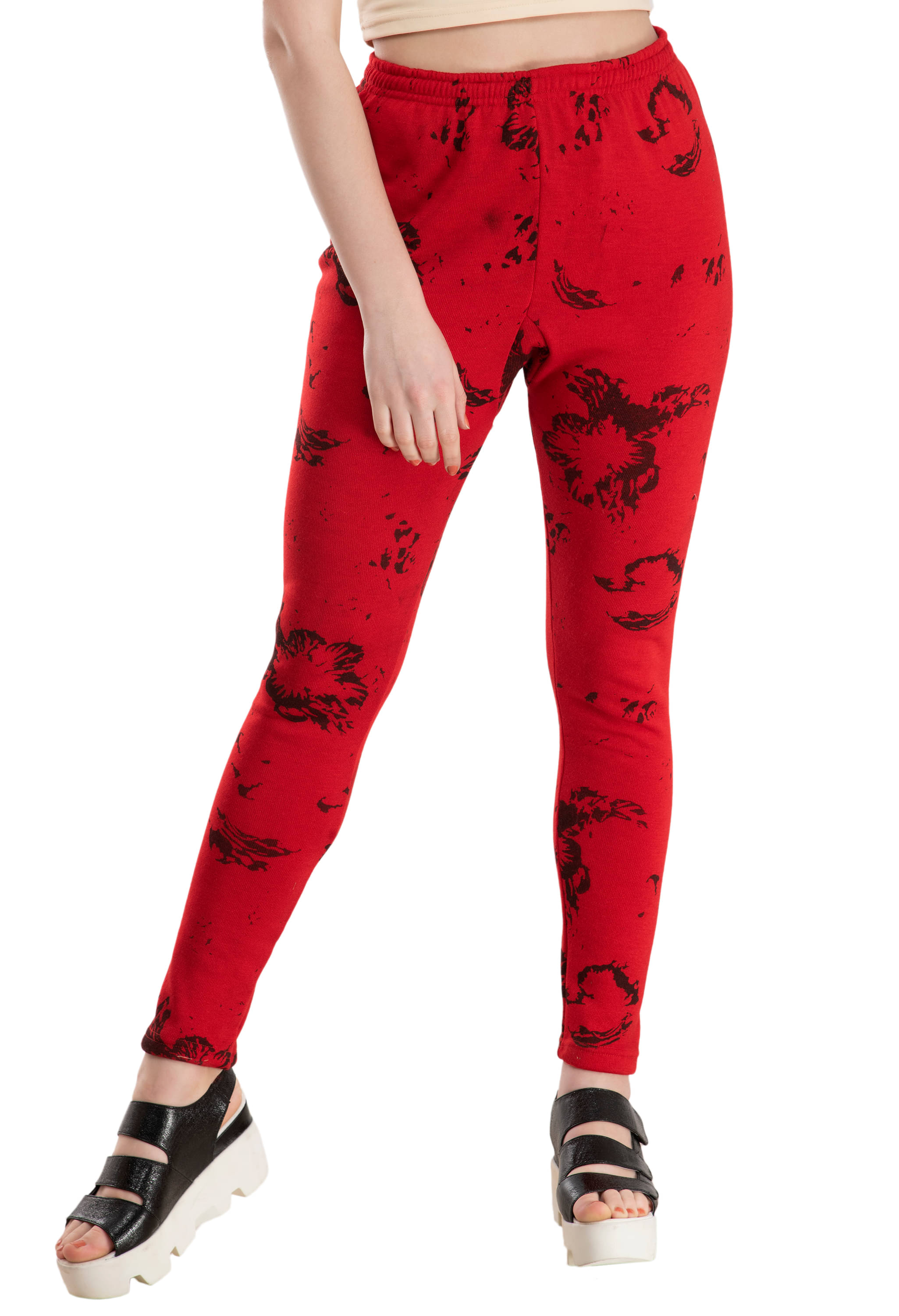     			IndiWeaves Pack of 1 Woollen Women Legging ( Red )