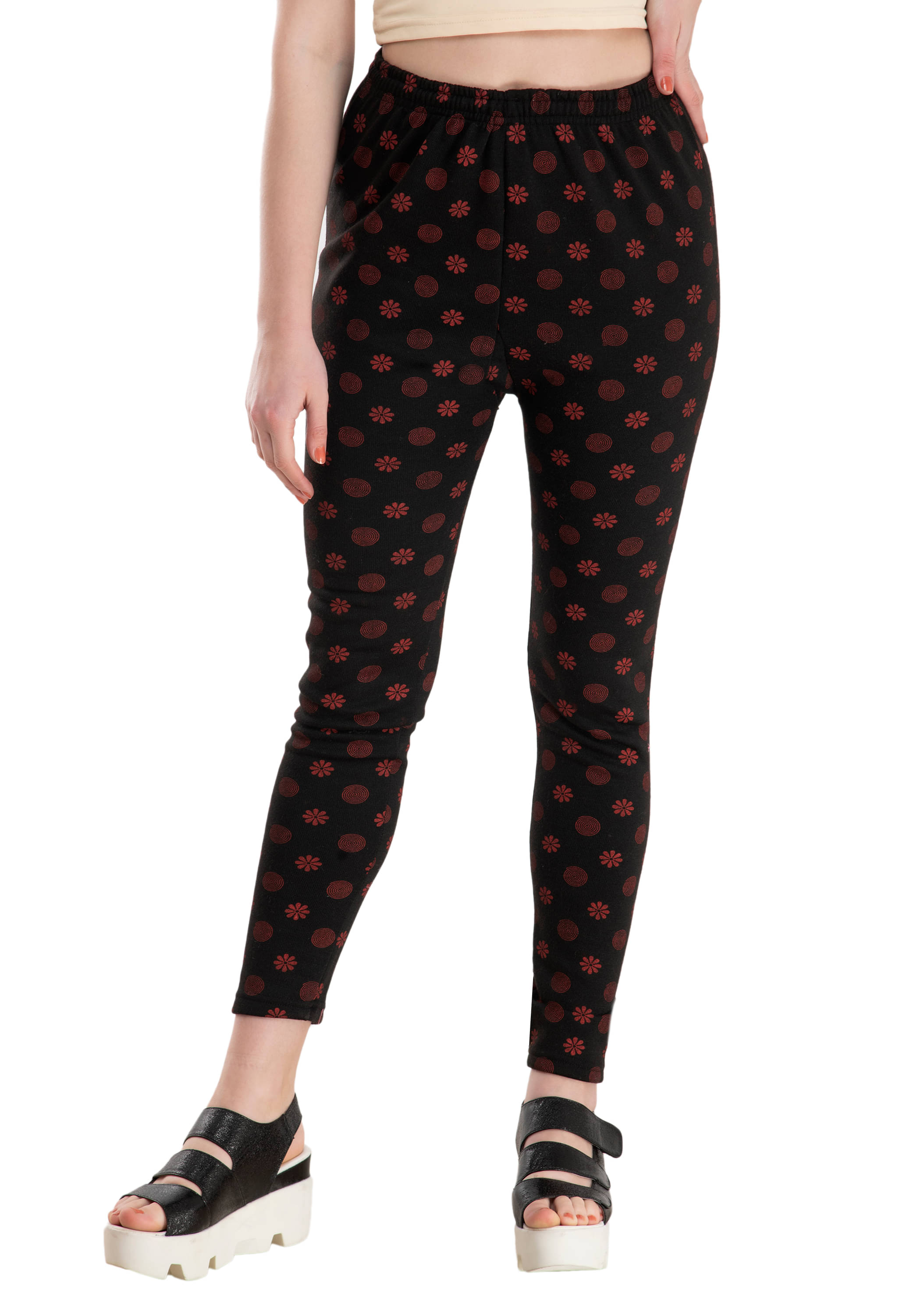     			IndiWeaves Pack of 1 Woollen Women Legging ( Black )