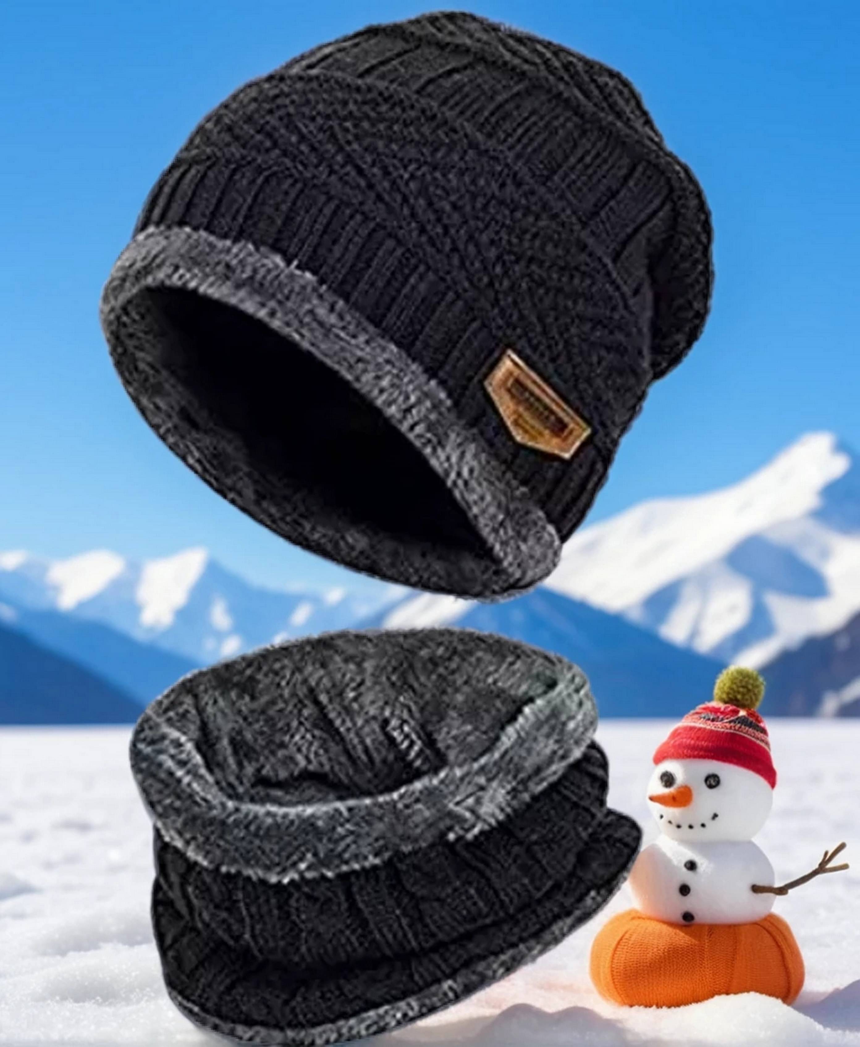 Infispace Pack of 1 Cotton Blend Men's Hat ( Black ) Infispace Pack of 1 Cotton Blend Men's Hat ( Black )