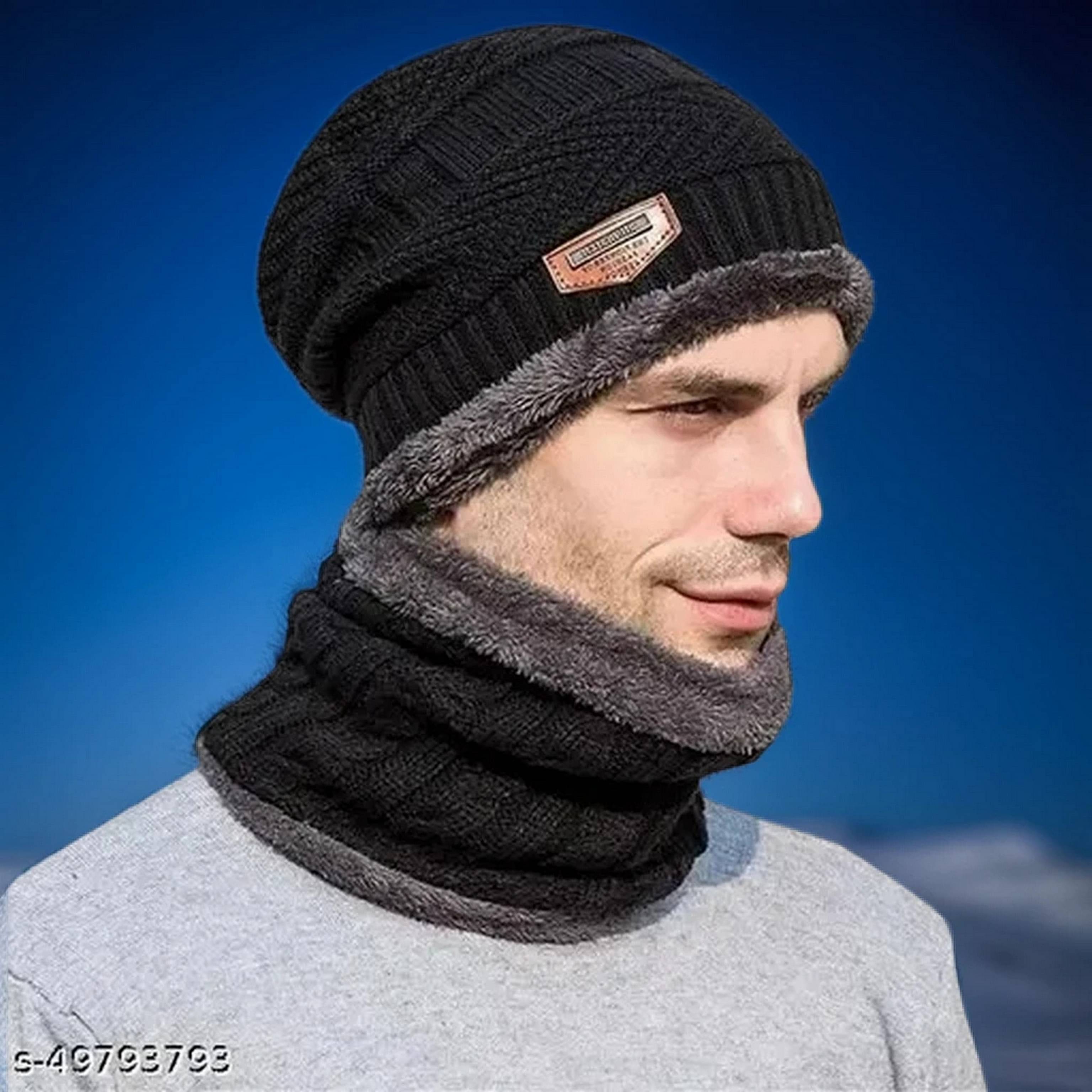 Infispace Pack of 1 Cotton Blend Men's Hat ( Black ) Infispace Pack of 1 Cotton Blend Men's Hat ( Black )