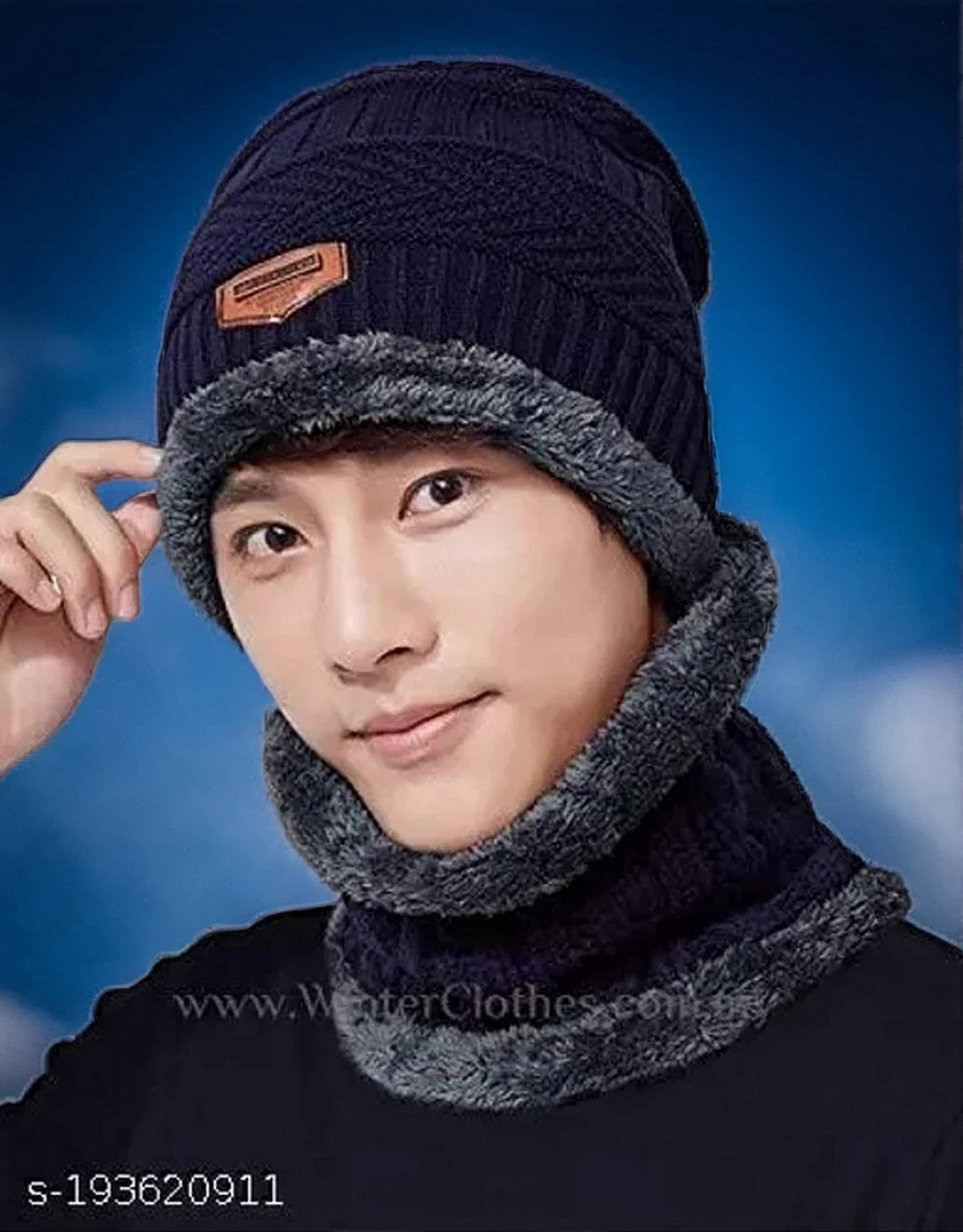 Infispace Pack of 1 Cotton Blend Men's Hat ( Blue ) Infispace Pack of 1 Cotton Blend Men's Hat ( Blue )