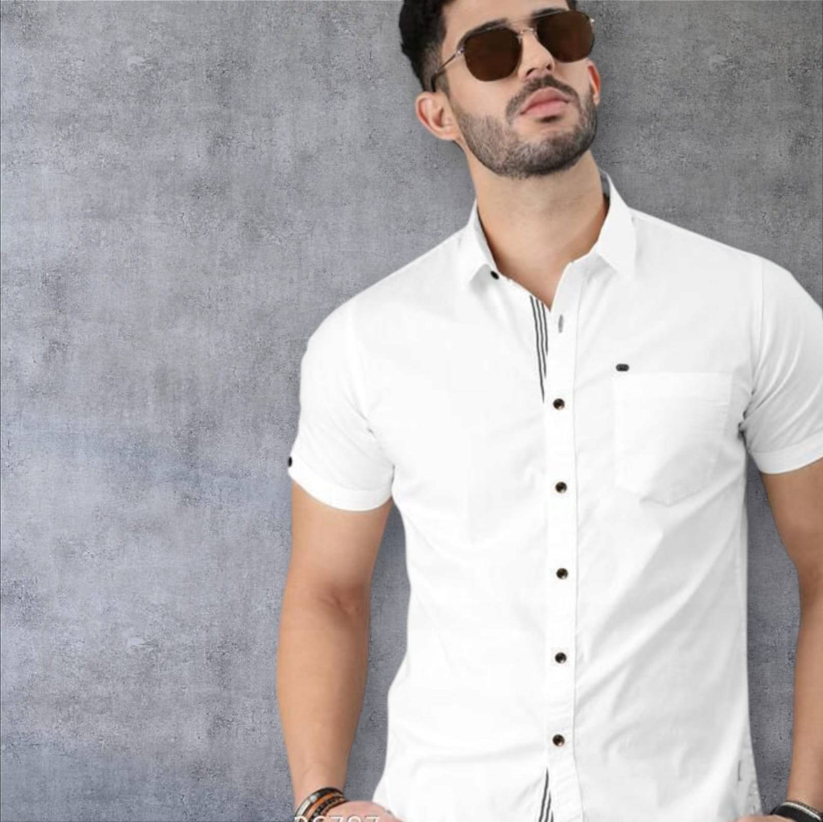J V Brothers Cotton Blend Regular Fit Half Sleeves Men's Formal Shirt - White ( Pack of 1 ) J V Brothers Cotton Blend Regular Fit Half Sleeves Men's Formal Shirt - White ( Pack of 1 )