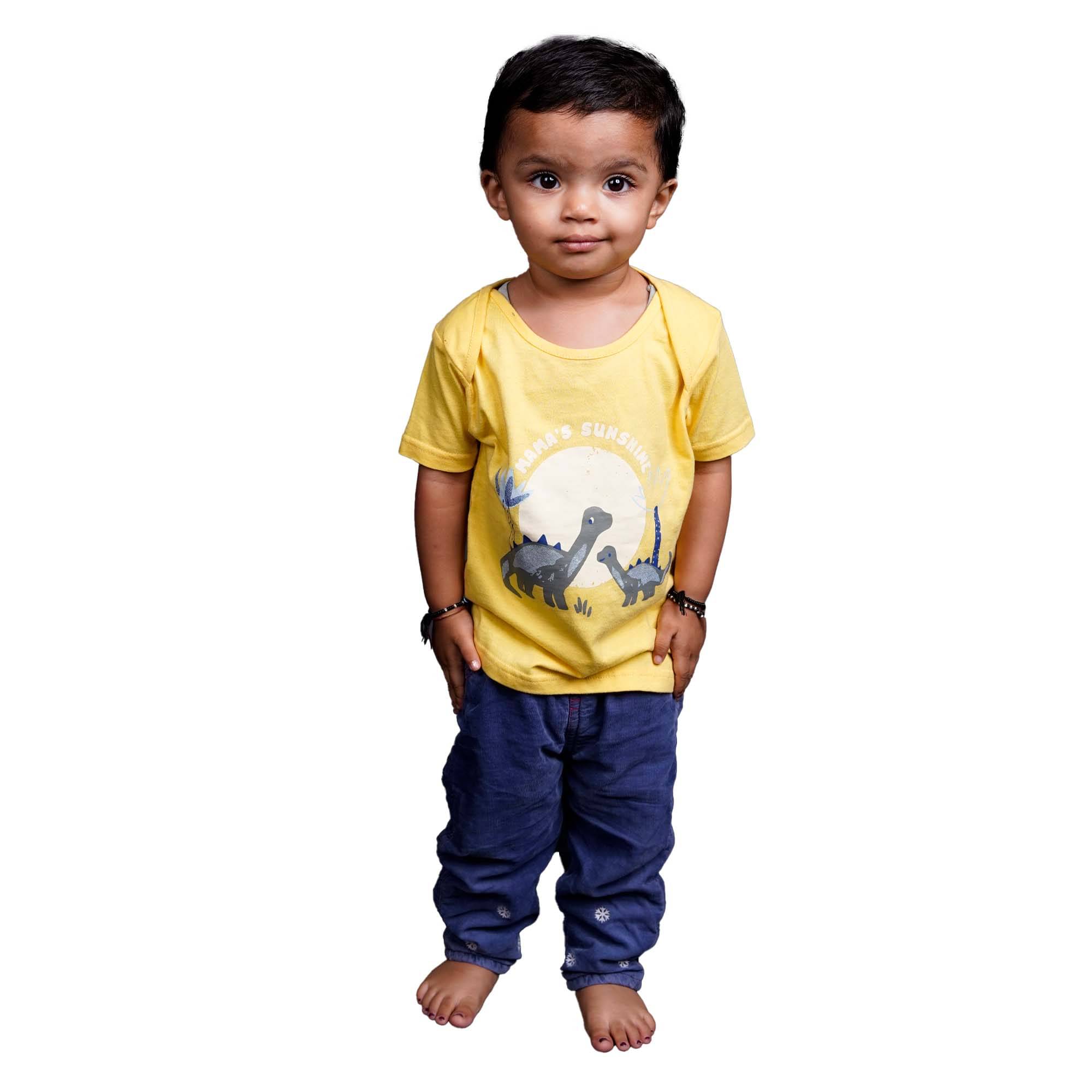     			Kidzee Kingdom Pack of 1 Baby Girls Cotton T-Shirt ( Yellow )