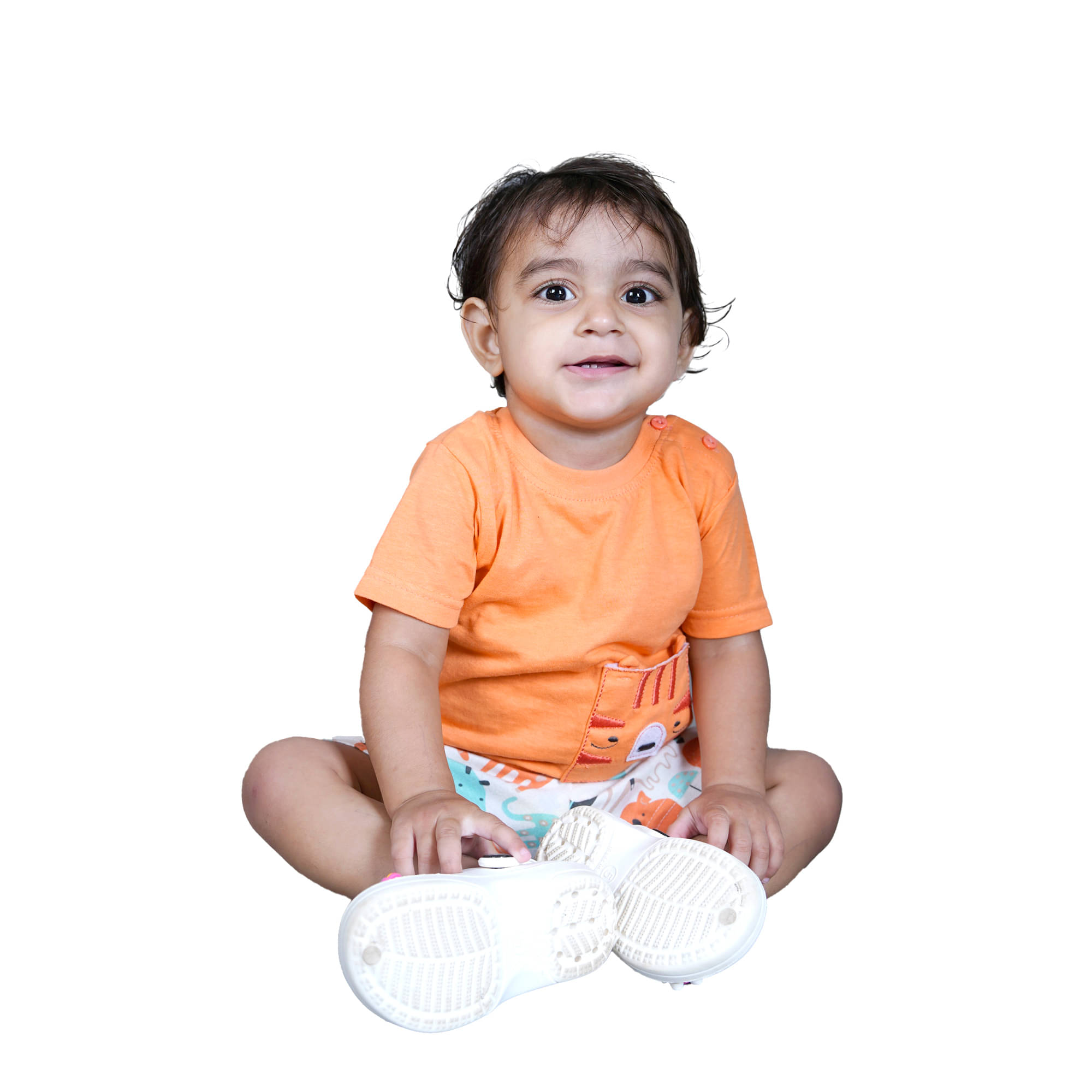 Kidzee Kingdom Pack of 1 Baby Girls Cotton T-shirt & Shorts ( Multicolor ) Kidzee Kingdom Pack of 1 Baby Girls Cotton T-shirt & Shorts ( Multicolor )