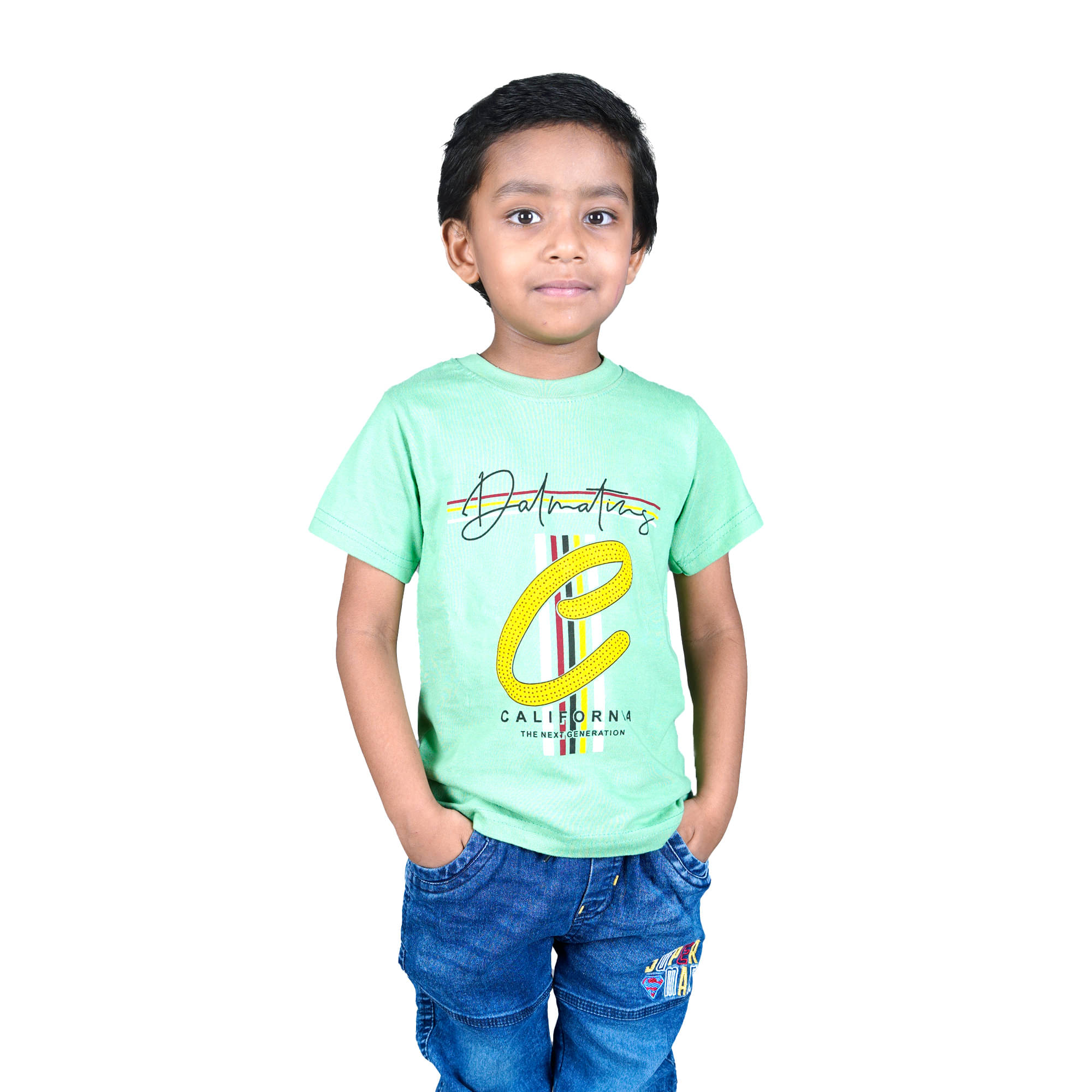     			Kidzee Kingdom Pack of 1 Boys Cotton T-Shirt ( Green )