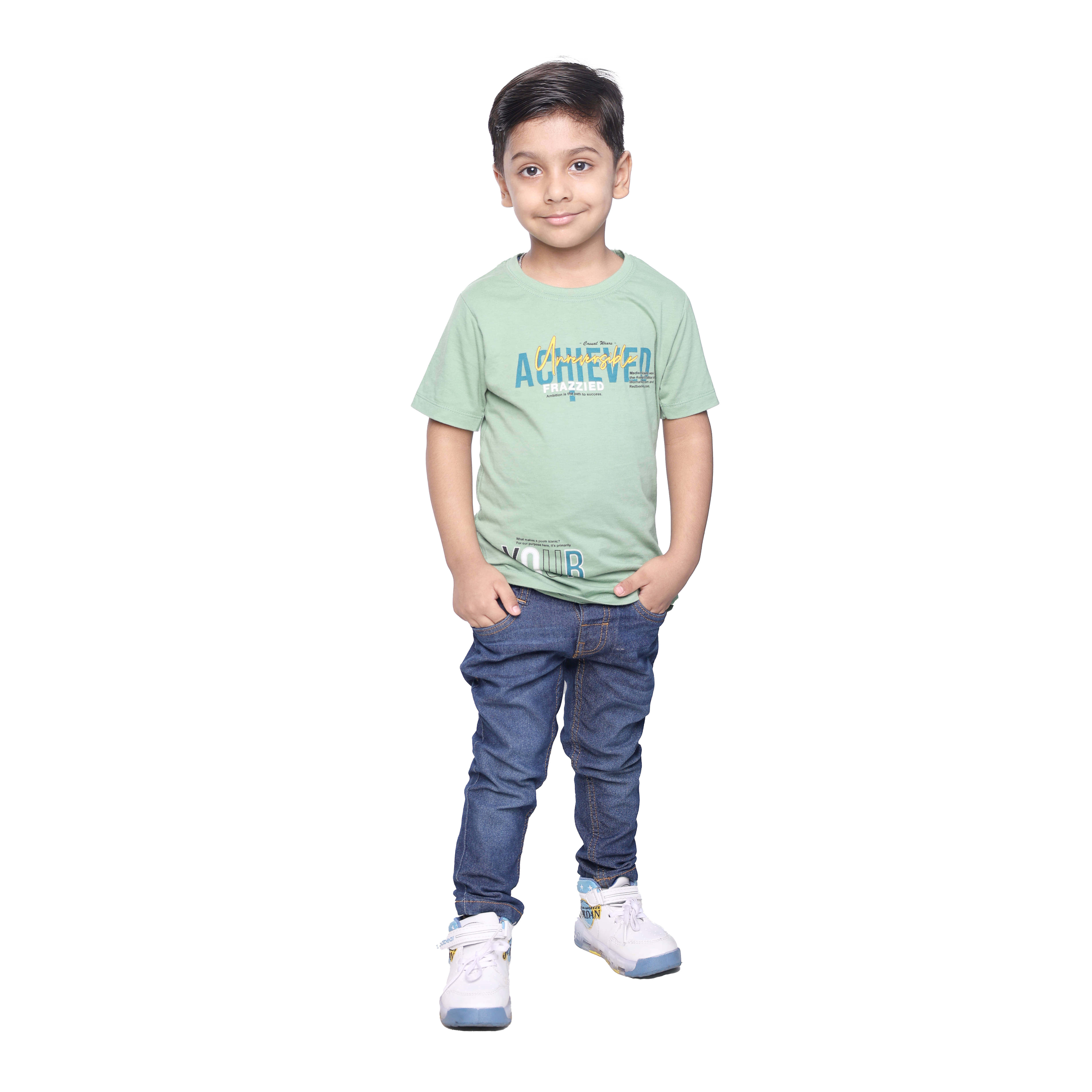     			Kidzee Kingdom Pack of 1 Boys Cotton T-Shirt ( Green )