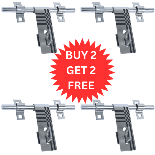     			MALAIKAH Buy 2 Get 2 Free  Buy 1 Get 1 Free  8 Inch 14mm Stainless Steel Aldrop for Main Doors and Gates – Heavy Duty Rust Resistant Door Latch - Pack of 4