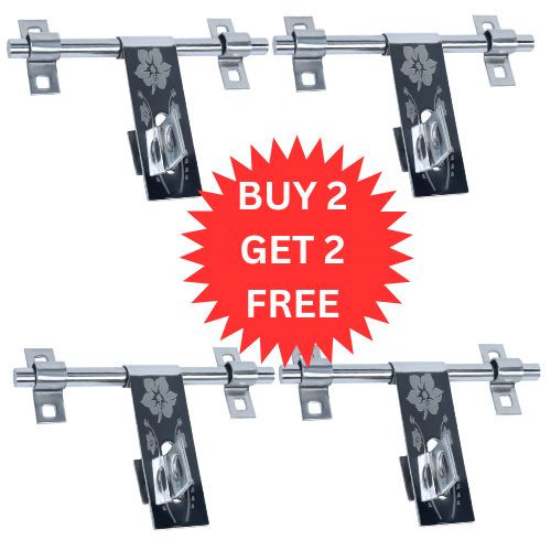 MALAIKAH Buy 2 Get 2 Free Buy 1 Get 1 Free 8 Inch 14mm Stainless Steel Aldrop for Main Doors and Gates – Heavy Duty Rust Resistant Door Latch - Pack of 4 MALAIKAH Buy 2 Get 2 Free Buy 1 Get 1 Free 8 Inch 14mm Stainless Steel Aldrop for Main Doors and Gates – Heavy Duty Rust Resistant Door Latch - Pack of 4