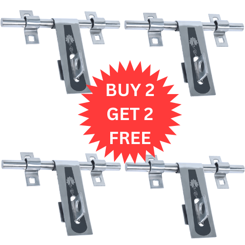 MALAIKAH Buy 2 Get 2 Free Buy 1 Get 1 Free 8 Inch 14mm Stainless Steel Aldrop for Main Doors and Gates – Heavy Duty Rust Resistant Door Latch - Pack of 4 MALAIKAH Buy 2 Get 2 Free Buy 1 Get 1 Free 8 Inch 14mm Stainless Steel Aldrop for Main Doors and Gates – Heavy Duty Rust Resistant Door Latch - Pack of 4