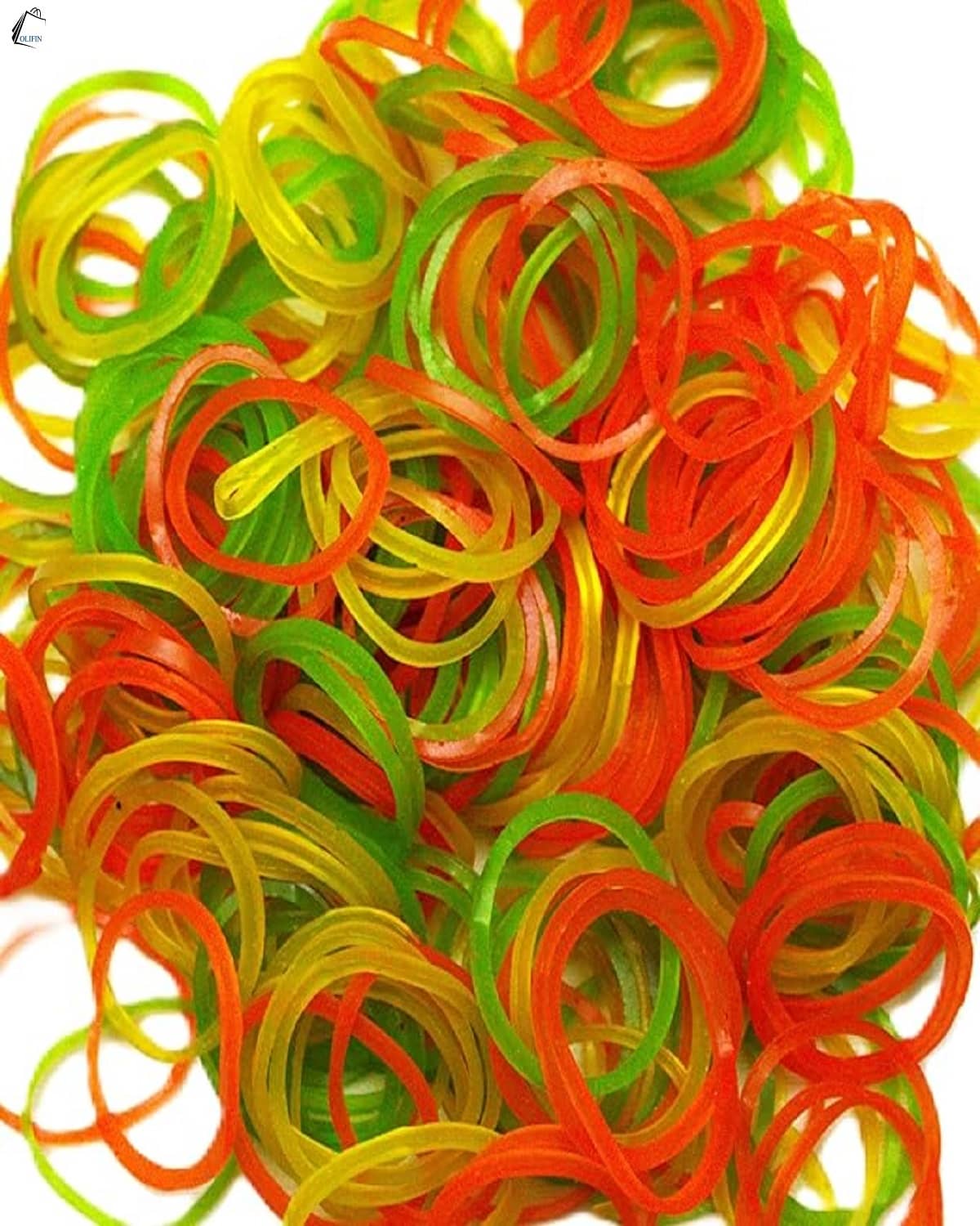 OLIFIN 500 Peices Fluorescent Color Rubber Band use in Home & Kitchen etc. (1 inch, 500 Pieces) - Jewellery Sets | Buy online on ZillyBuy