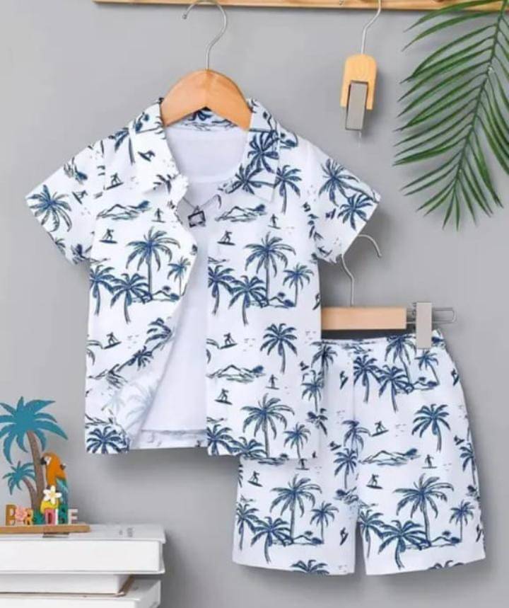     			Ocvito Pack of 1 Baby Boys Cotton Blend Shirt & Shorts Set ( Blue )
