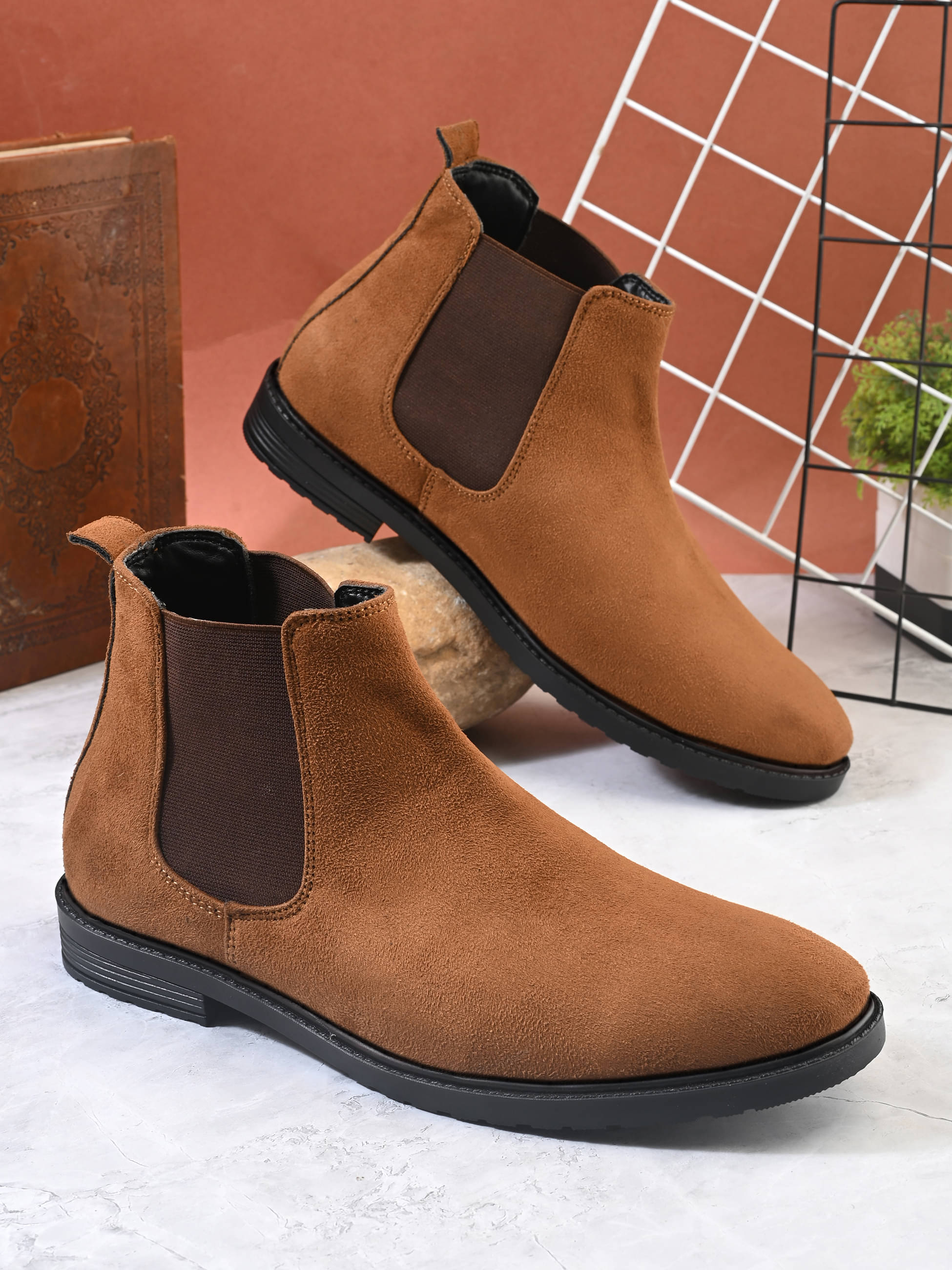     			PRODOCK Tan Men's Chelsea Boots