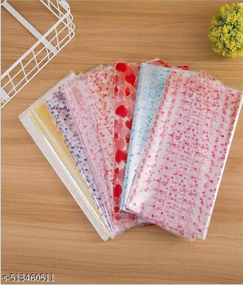     			Printed Transparent Cellophane Sheets Pack of 30 Large 20X30 Inch For Gift Packing, Baskets Hampers, Flowers Bunch Wrapping Gift Wrapper (Multicolor)