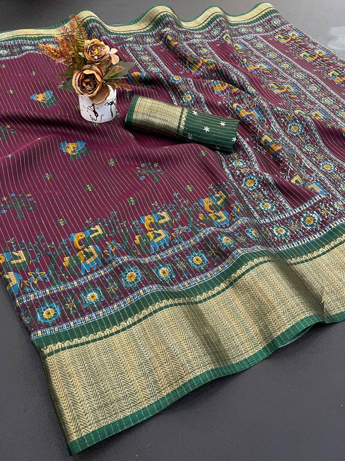 Swara Silk Woven Regular Saree With Unstitched Blouse Piece ( Maroon ) Swara Silk Woven Regular Saree With Unstitched Blouse Piece ( Maroon )