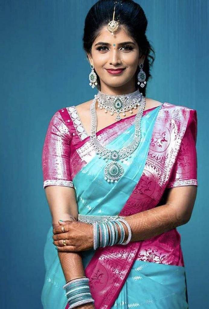     			THE PRIVATE LABLE Silk Blend Printed Banarasi saree With Unstitched Blouse Piece ( Pink )