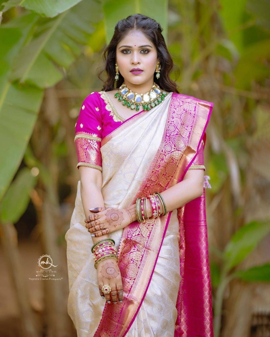 THE PRIVATE LABLE Silk Blend Printed Banarasi saree With Unstitched Blouse Piece ( Pink ) THE PRIVATE LABLE Silk Blend Printed Banarasi saree With Unstitched Blouse Piece ( Pink )