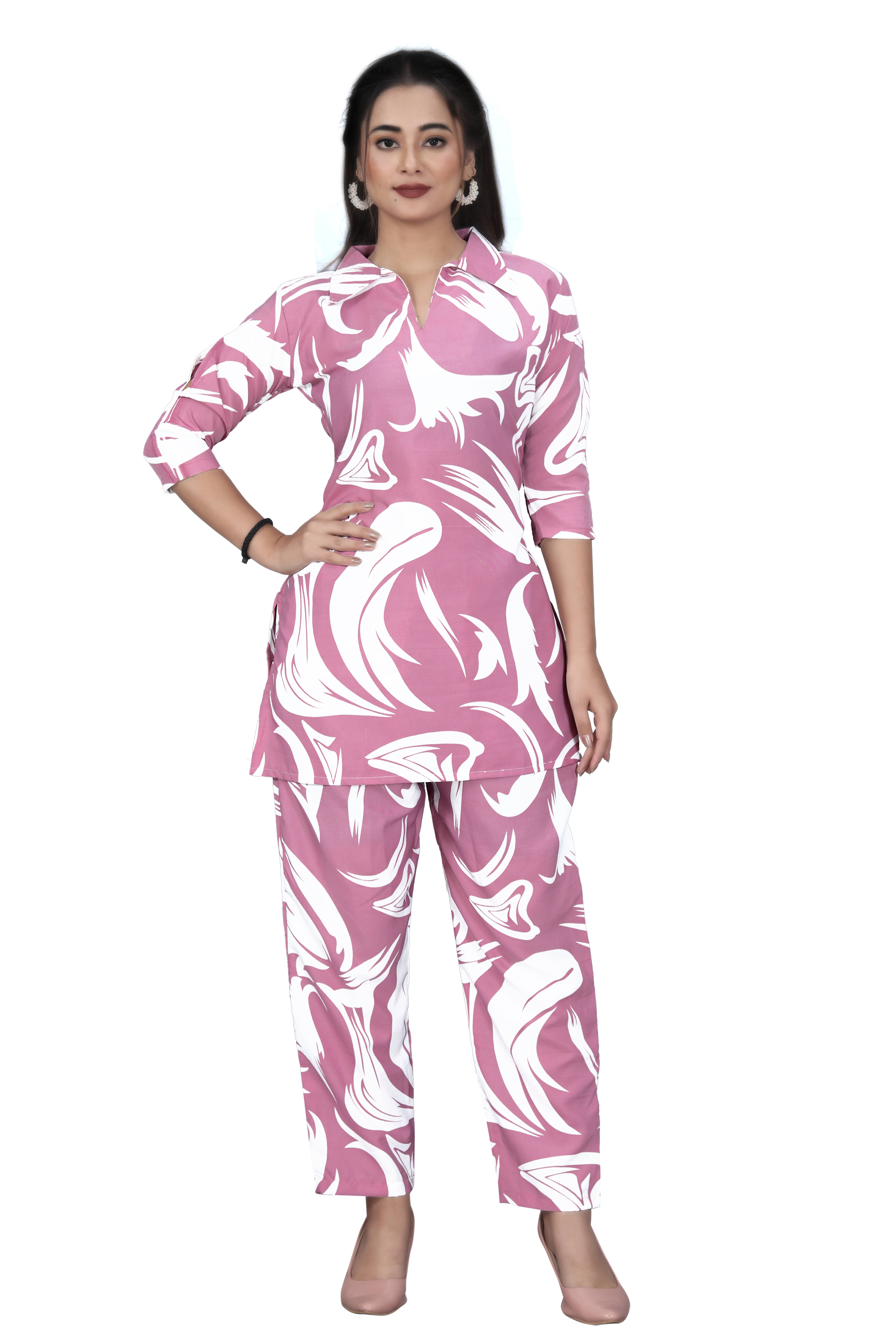     			TUHIRAJ Women Printed Top With Trousers Co-Ord Set ( Multicolor 2 )