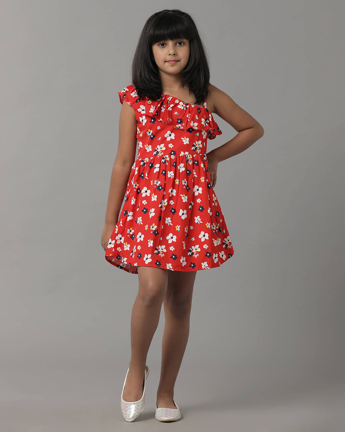 Under Fourteen Only Cotton Dress For Girls ( Pack of 1 , Red ) Under Fourteen Only Cotton Dress For Girls ( Pack of 1 , Red )