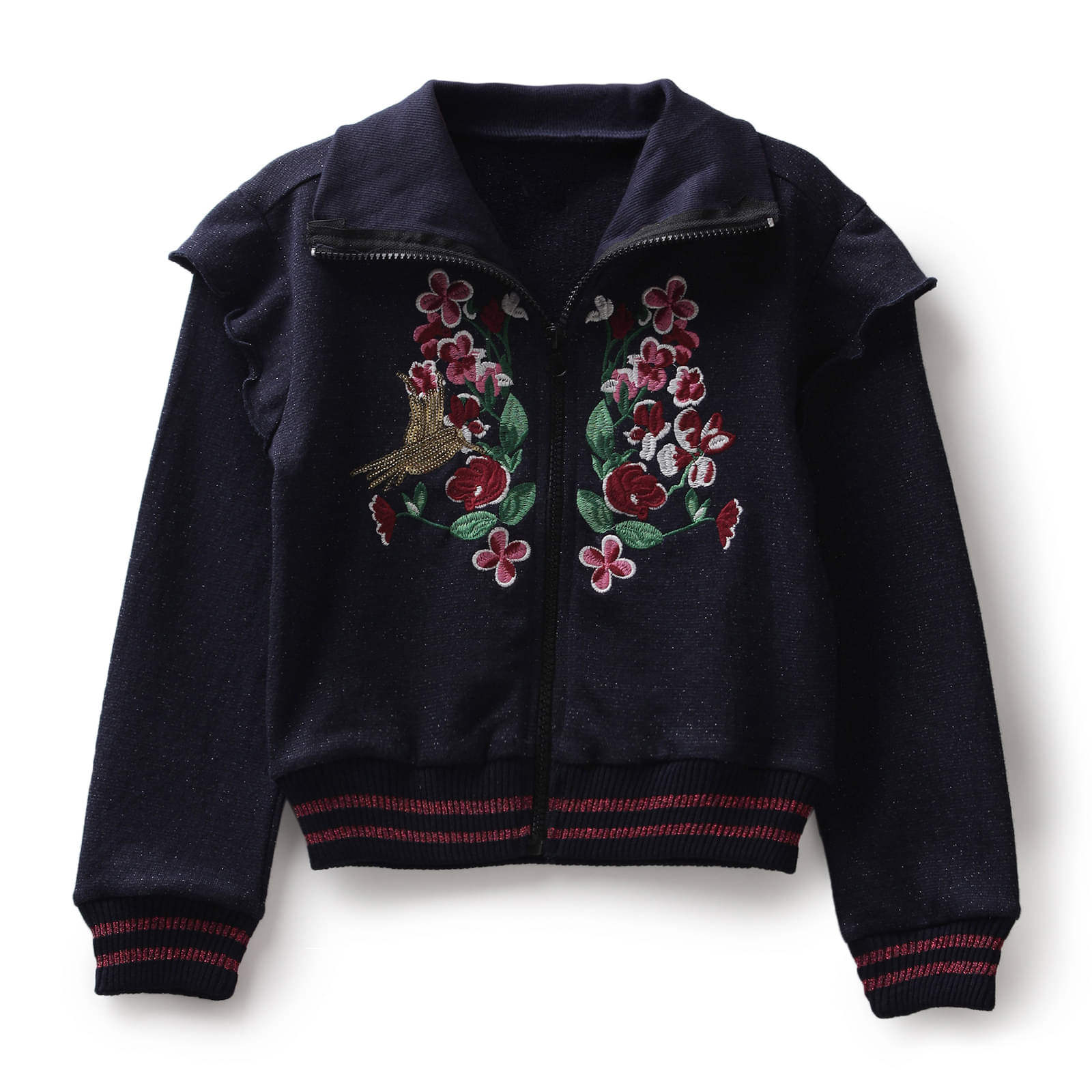 Under Fourteen Only Girls Cotton Quilted & Bomber Jacket For ( Pack of 1 , Navy Blue ) Under Fourteen Only Girls Cotton Quilted & Bomber Jacket For ( Pack of 1 , Navy Blue )