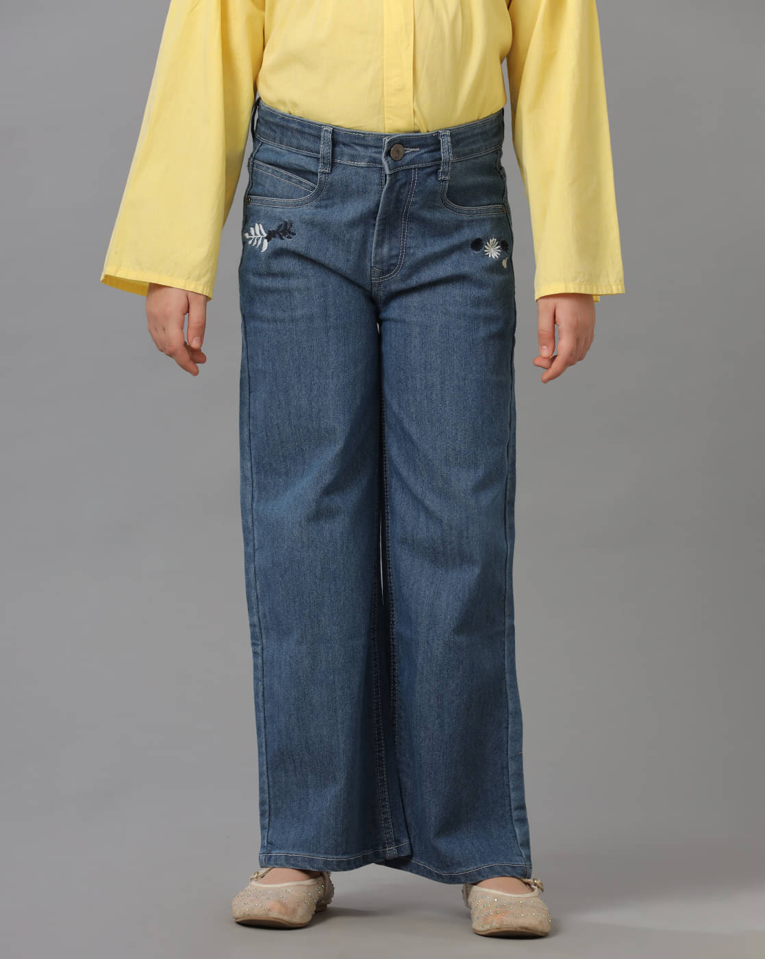 Under Fourteen Only Girls Denim Jeans ( Pack of 1 , Mid Night Blue ) Under Fourteen Only Girls Denim Jeans ( Pack of 1 , Mid Night Blue )