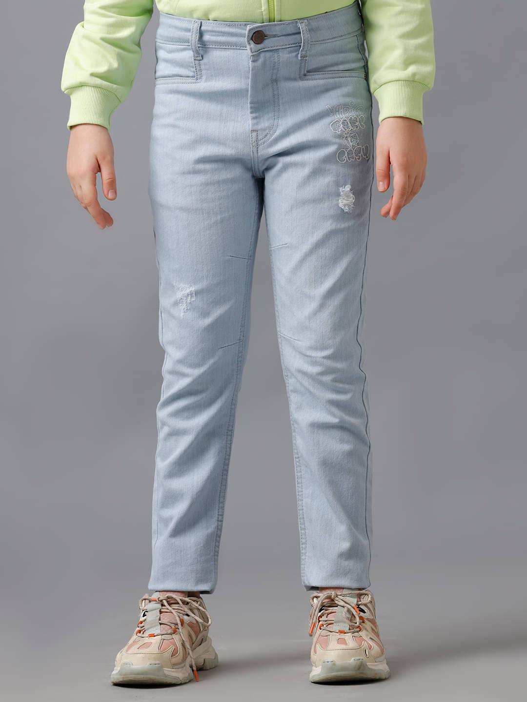 Under Fourteen Only Girls Denim Jeans ( Pack of 1 , Mid Night Blue ) Under Fourteen Only Girls Denim Jeans ( Pack of 1 , Mid Night Blue )