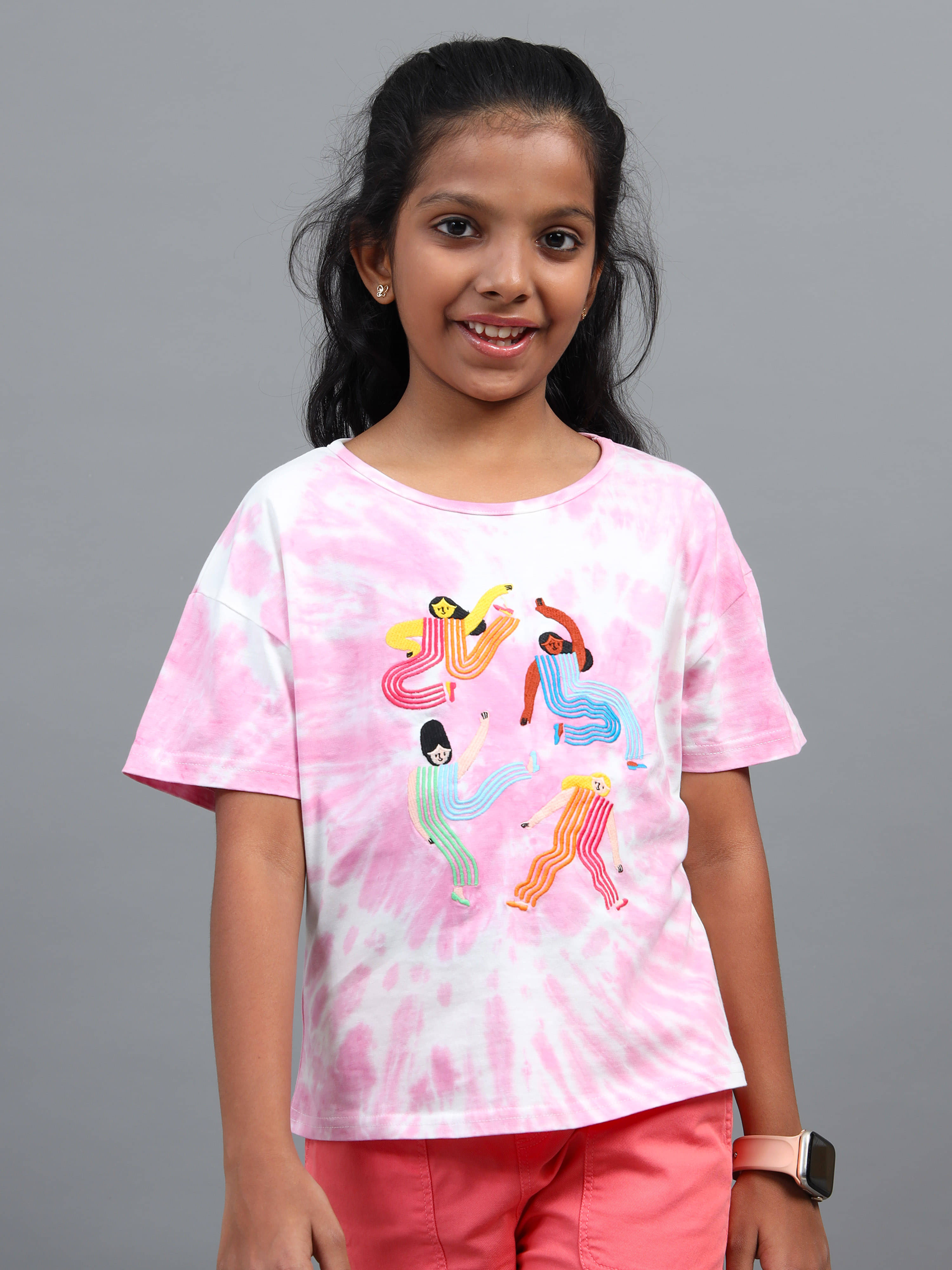     			Under Fourteen Only Pack of 1 Girls Cotton T-Shirt ( Pink )