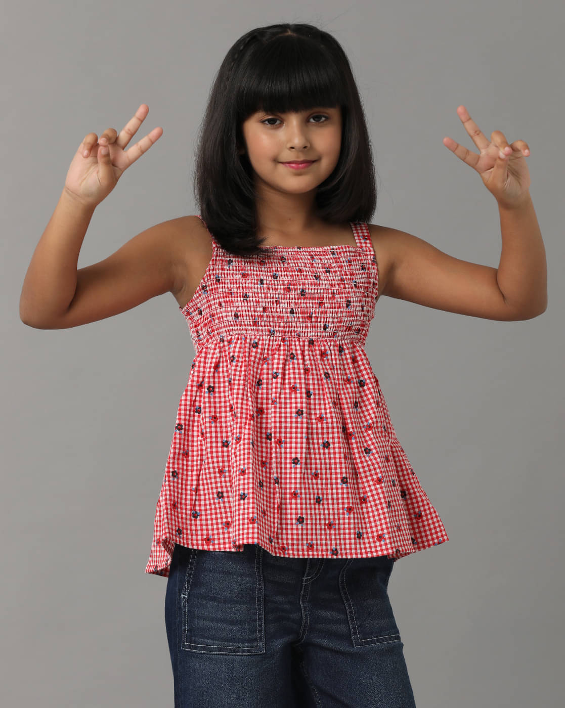     			Under Fourteen Only Pack of 1 Girls Cotton Top ( Red )