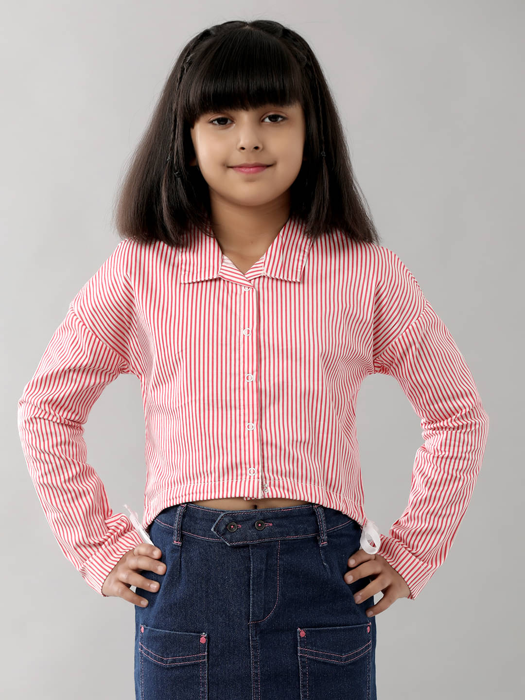     			Under Fourteen Only Pack of 1 Girls Satin Top ( Pink )