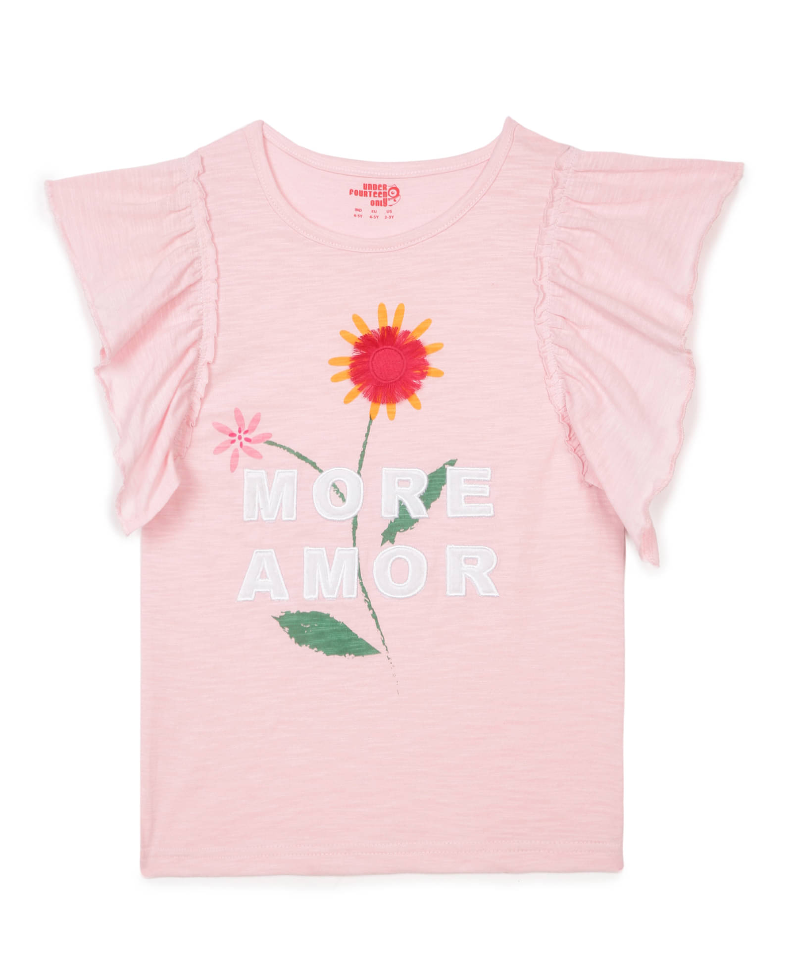Under Fourteen Only Pack of 1 Girls Cotton Top ( Pink ) Under Fourteen Only Pack of 1 Girls Cotton Top ( Pink )