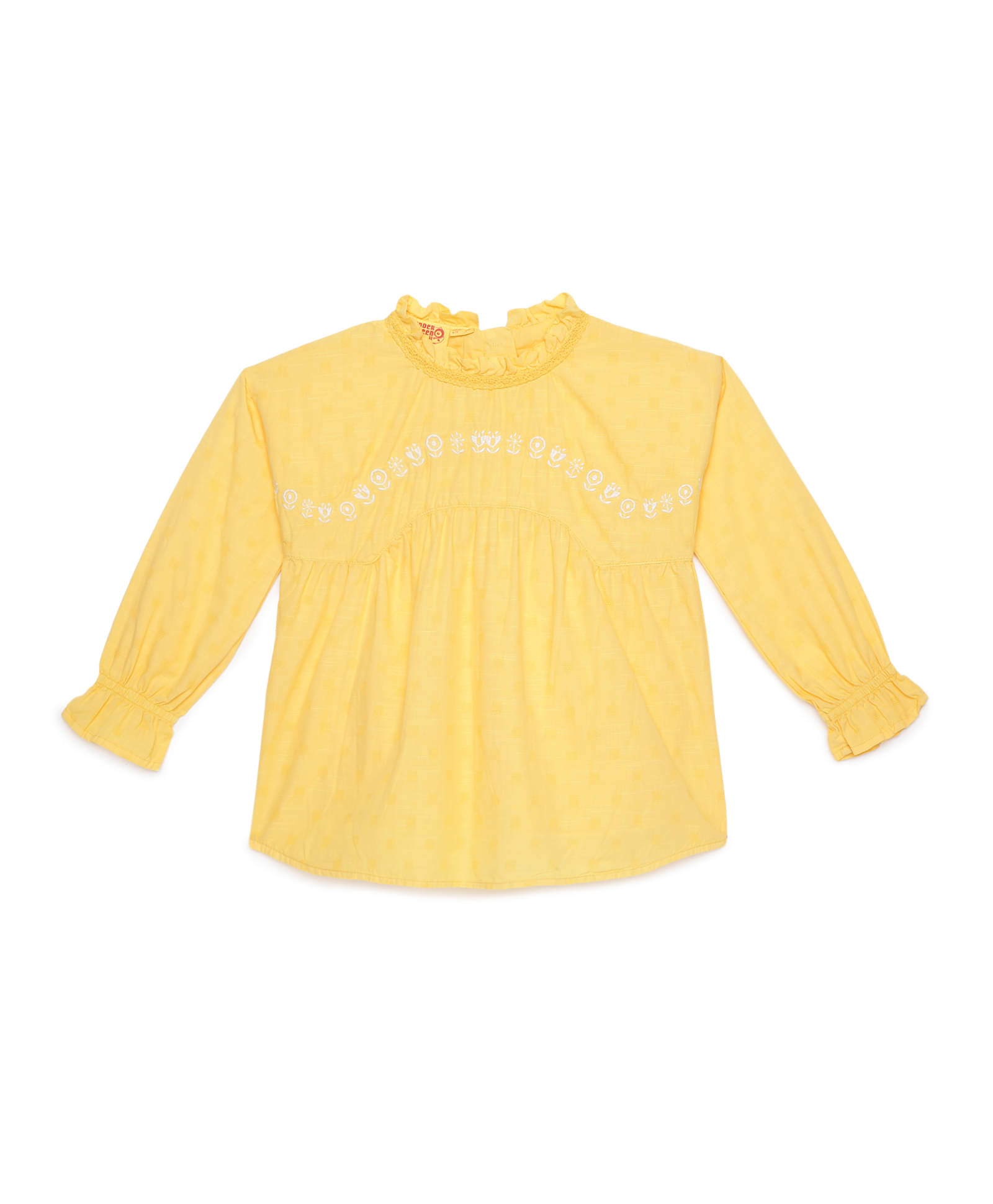     			Under Fourteen Only Pack of 1 Girls Cotton Top ( Yellow )