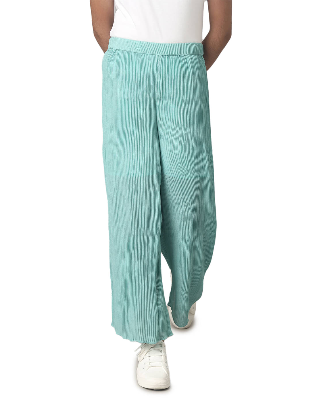     			Under Fourteen Only Pack of 1 Girls Cotton Palazzo ( Green )