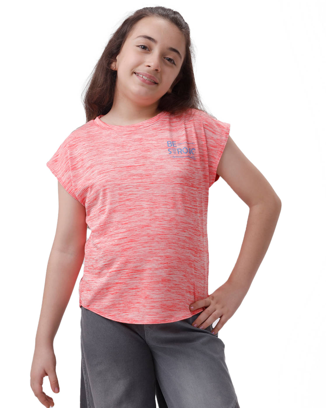     			Under Fourteen Only Pack of 1 Girls Cotton T-Shirt ( Pink )
