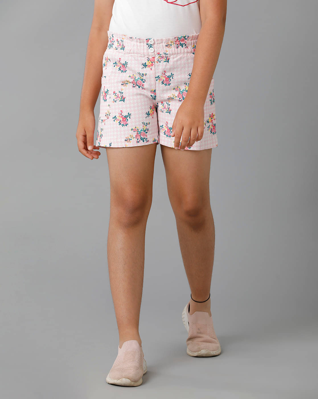     			Under Fourteen Only Pack of 1 Girls Cotton Shorts ( Pink )