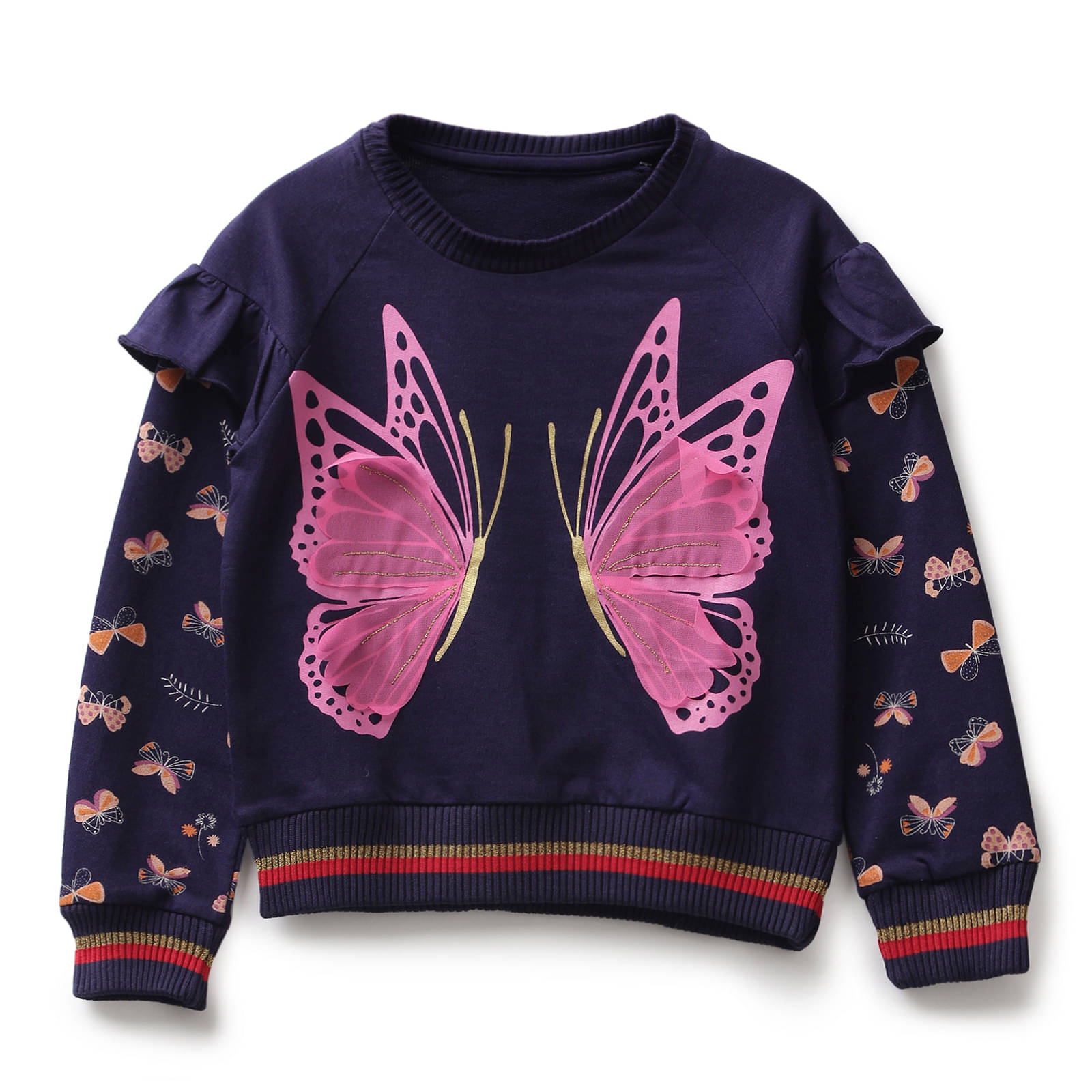     			Under Fourteen Only Pack of 1 Girls Fleece Sweatshirt ( Navy )