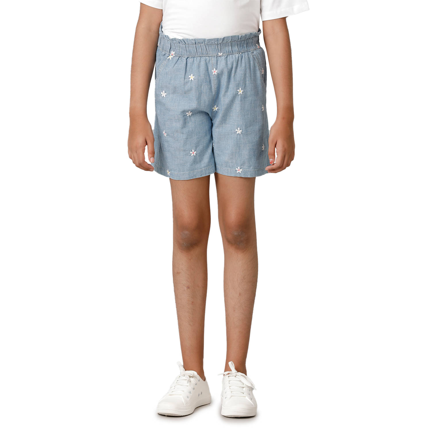     			Under Fourteen Only Pack of 1 Girls Denim Shorts ( Blue )
