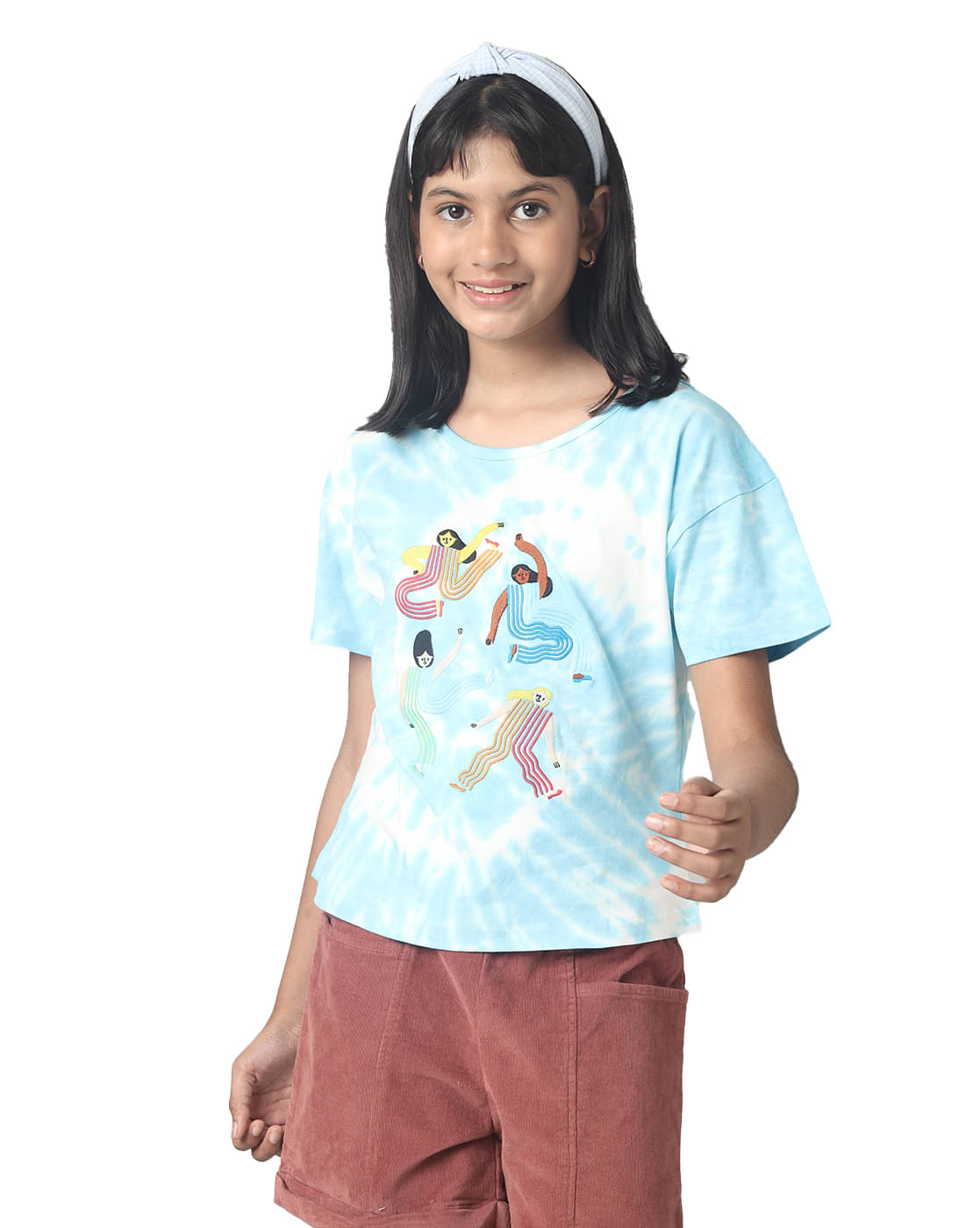     			Under Fourteen Only Pack of 1 Girls Cotton T-Shirt ( Blue )